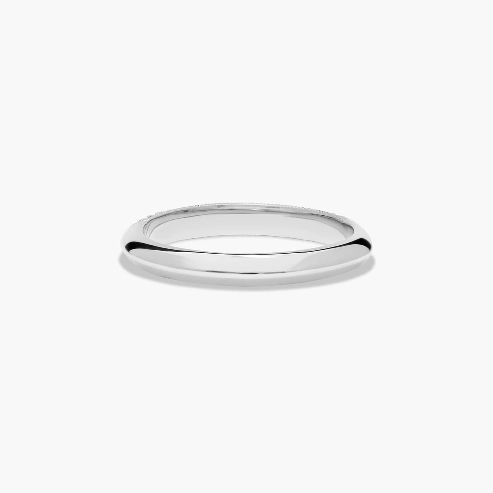Pavé Knife Edge Cathedral Diamond Wedding Ring In 14K White Gold (2.00mm)