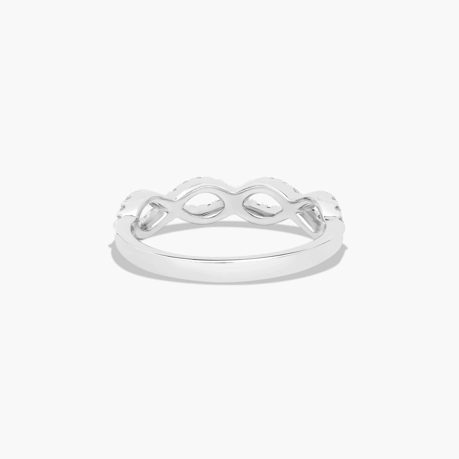 Pavé Infinity Diamond Wedding Ring In 14K White Gold (1.50mm)