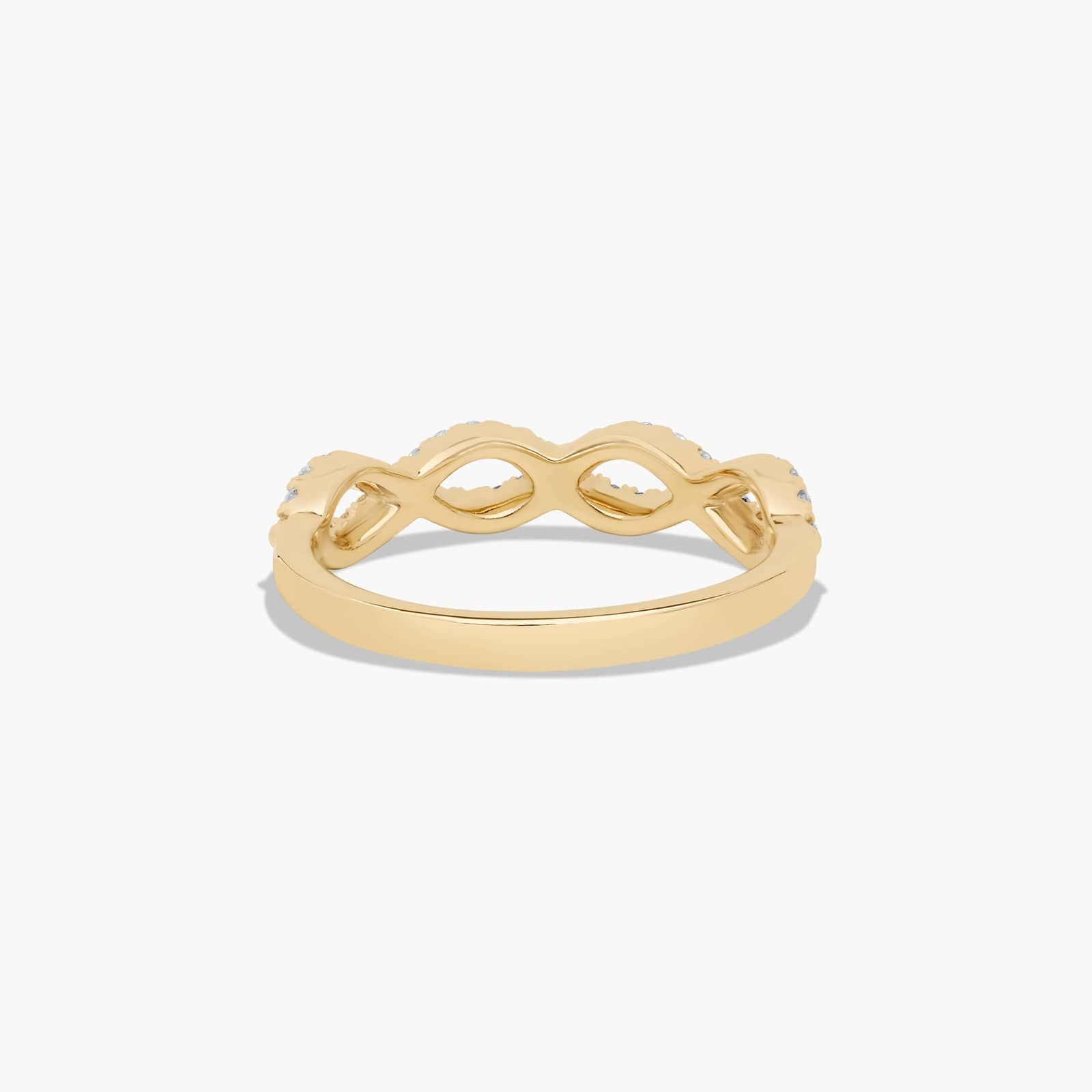 Pavé Infinity Diamond Wedding Ring In 18K Yellow Gold (1.50mm)