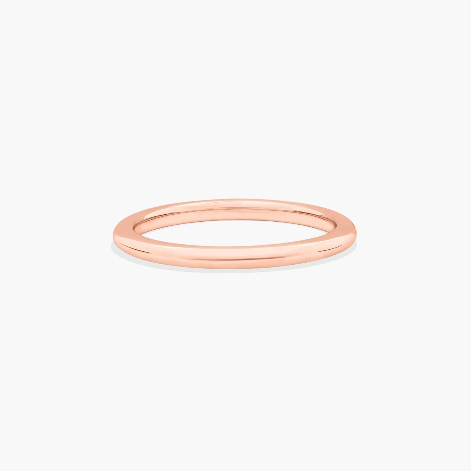 Rolled Wedding Ring In 14K Rose Gold (2.00mm)