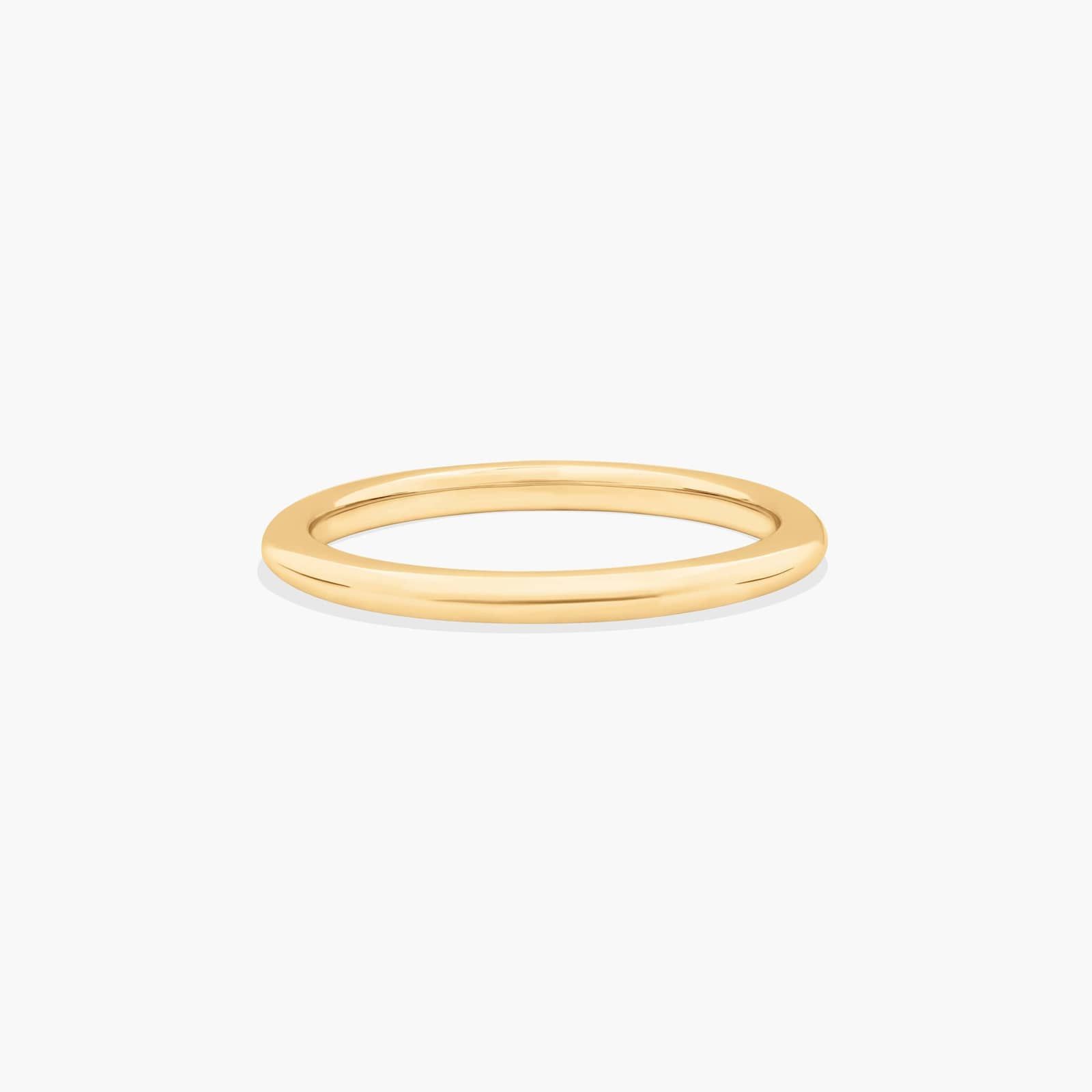 Rolled Wedding Ring In 14K Yellow Gold (2.00mm)