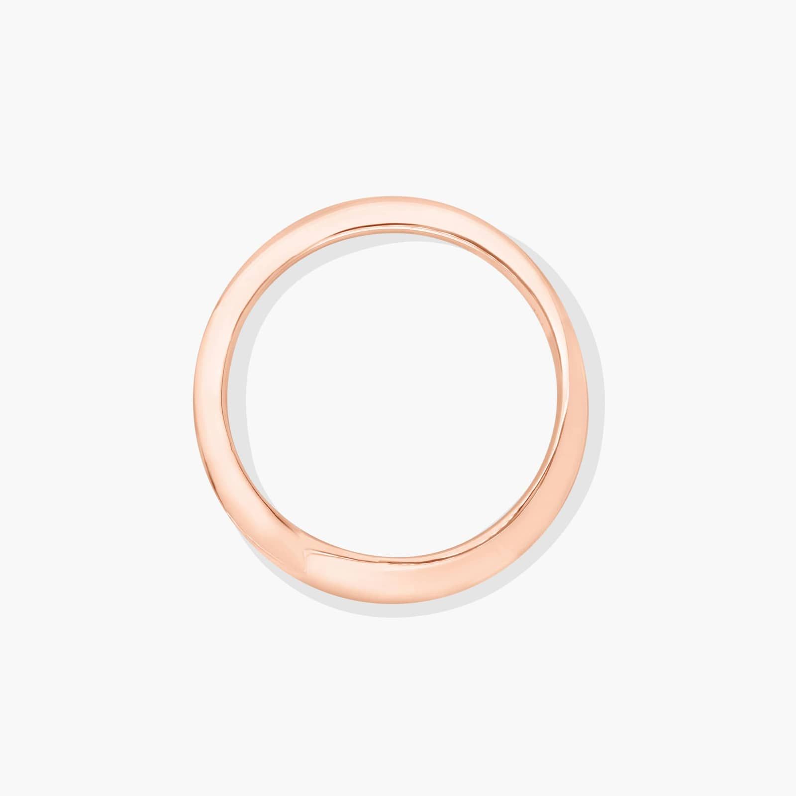 Bypass Wedding Ring In 14K Rose Gold (2.50mm)