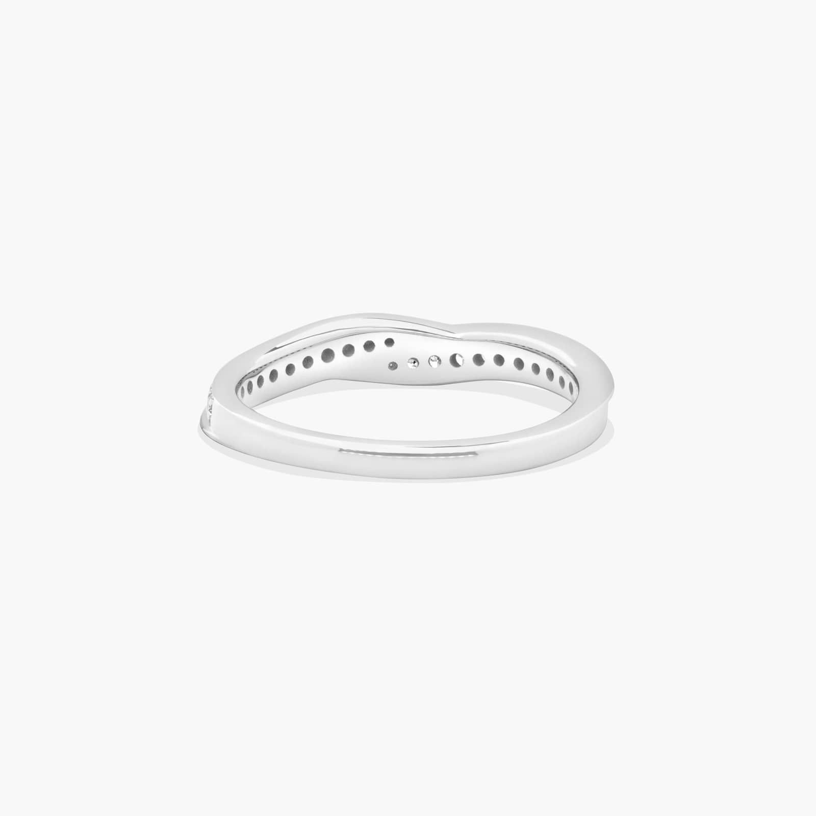 Pavé Bypass Diamond Wedding Ring In Platinum (2.00mm)