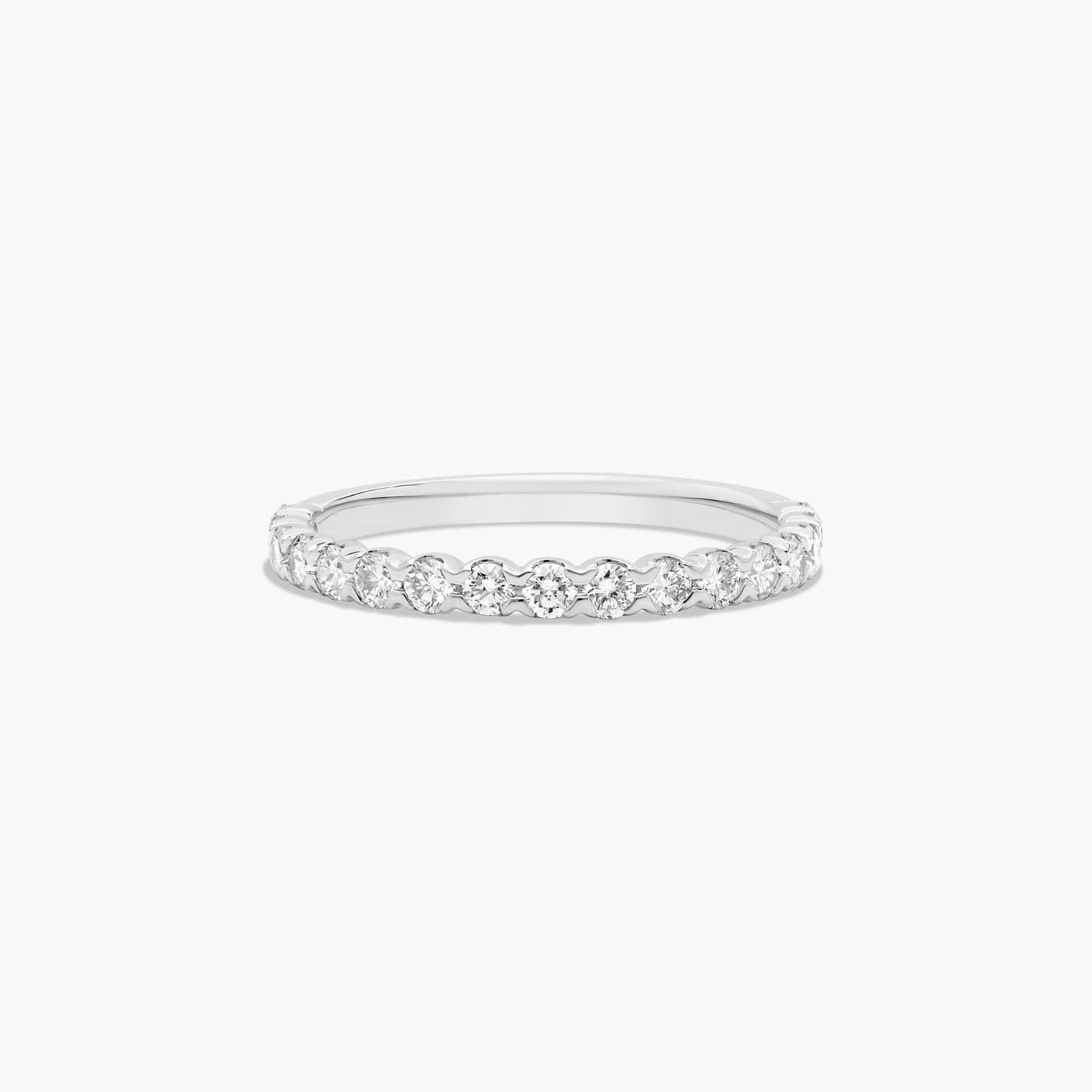 Scallop Style Diamond Wedding Ring In Platinum (2.00mm)
