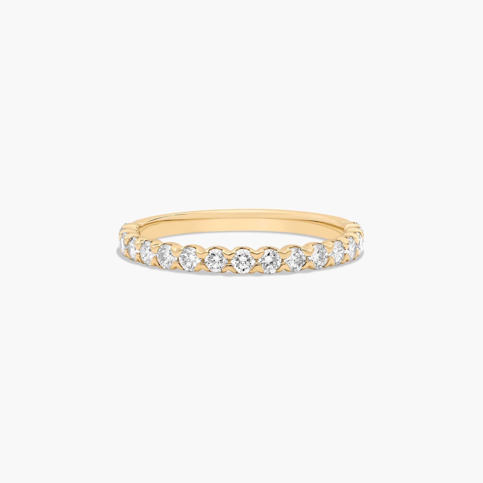 Scallop Style Diamond Wedding Ring In 14K Yellow Gold (2.00mm)