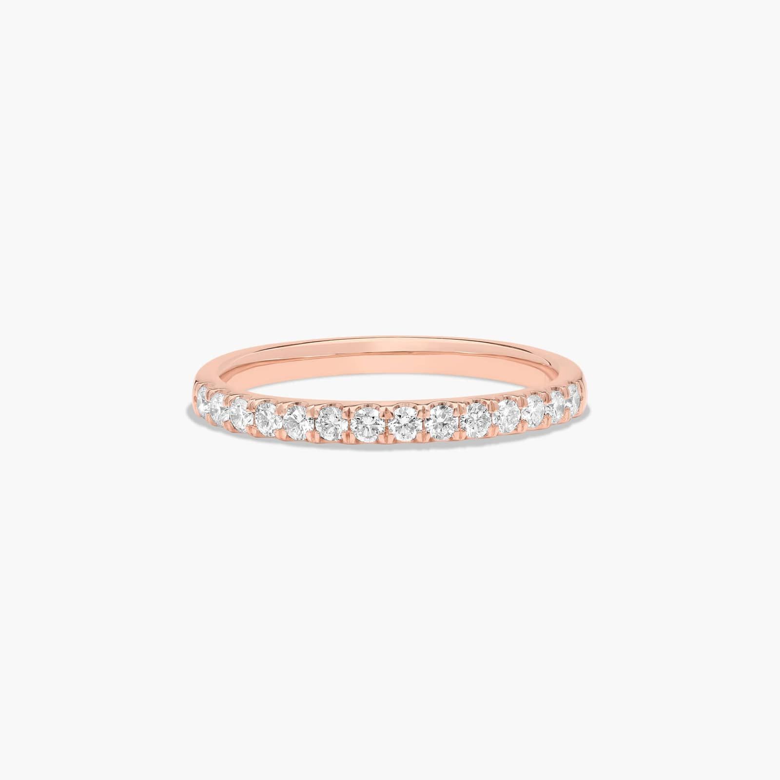 Double Halo Diamond Wedding Ring In 14K Rose Gold (2.00mm)