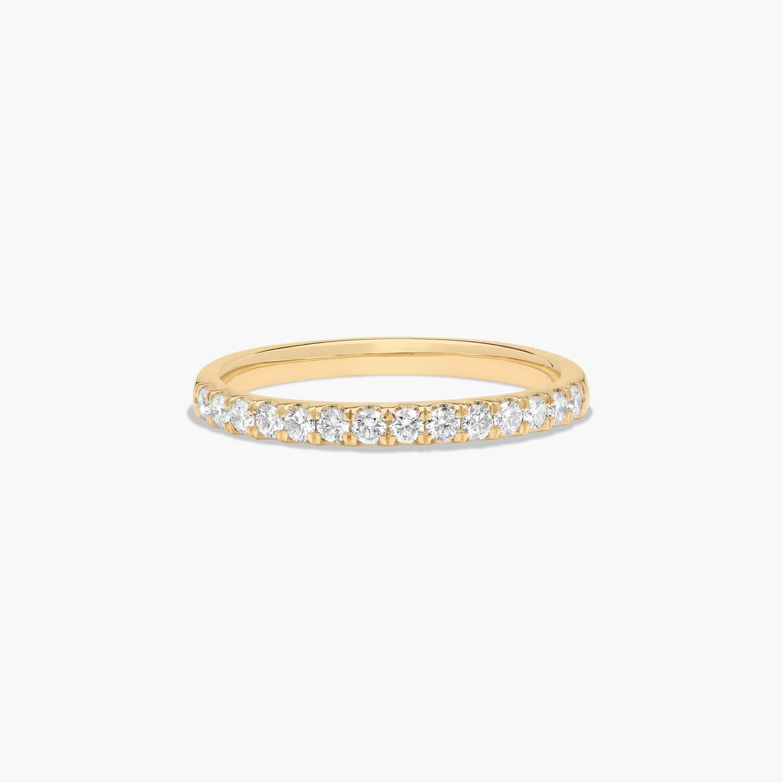 Double Halo Diamond Wedding Ring In 14K Yellow Gold (2.00mm)