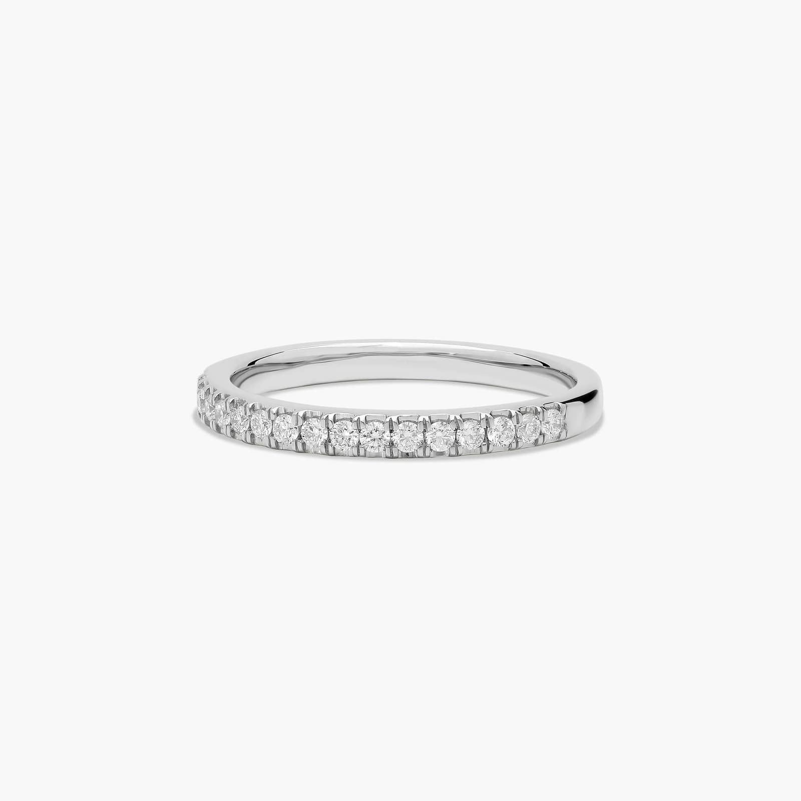 Pavé Diamond Wedding Ring In 14K White Gold (1.50mm)
