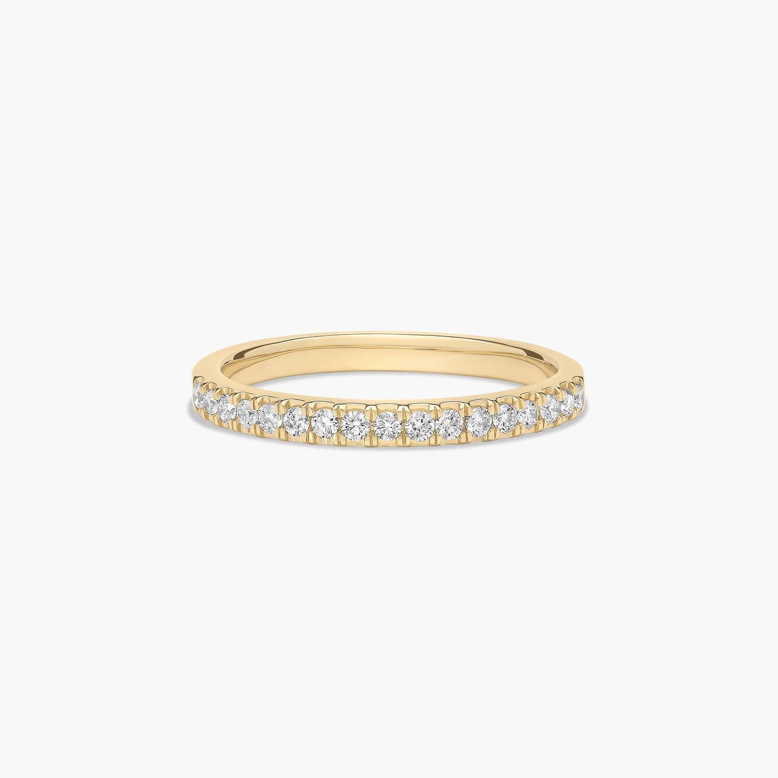 Pavé Diamond Wedding Ring In 14K Yellow Gold (1.50mm)