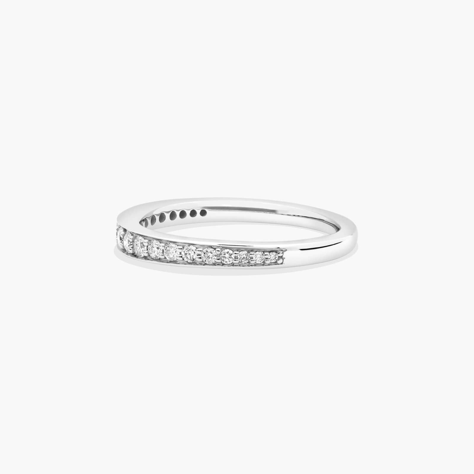 Pavé Diamond Wedding Ring In 18K White Gold (2.00mm)