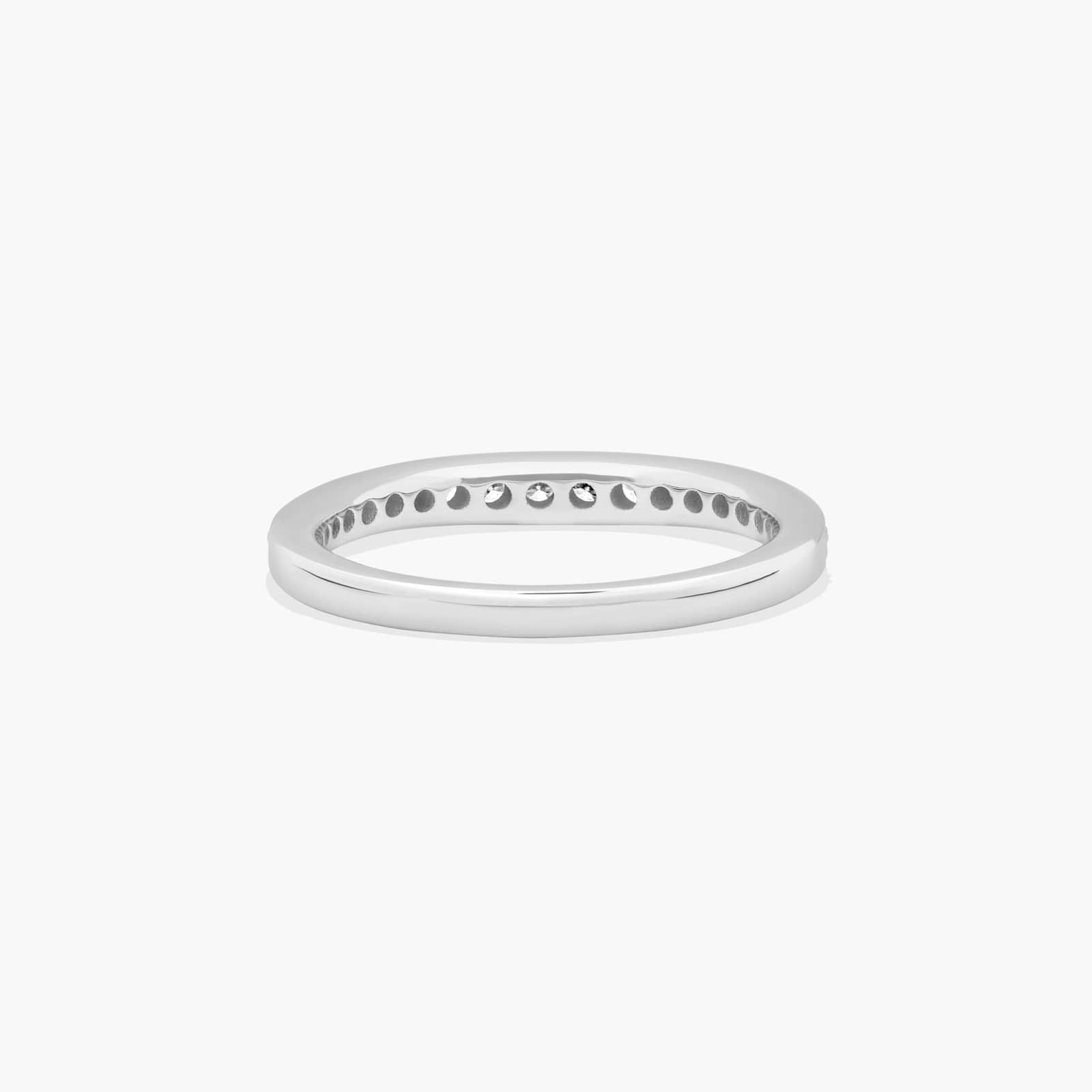 Pavé Diamond Wedding Ring In 18K White Gold (2.00mm)
