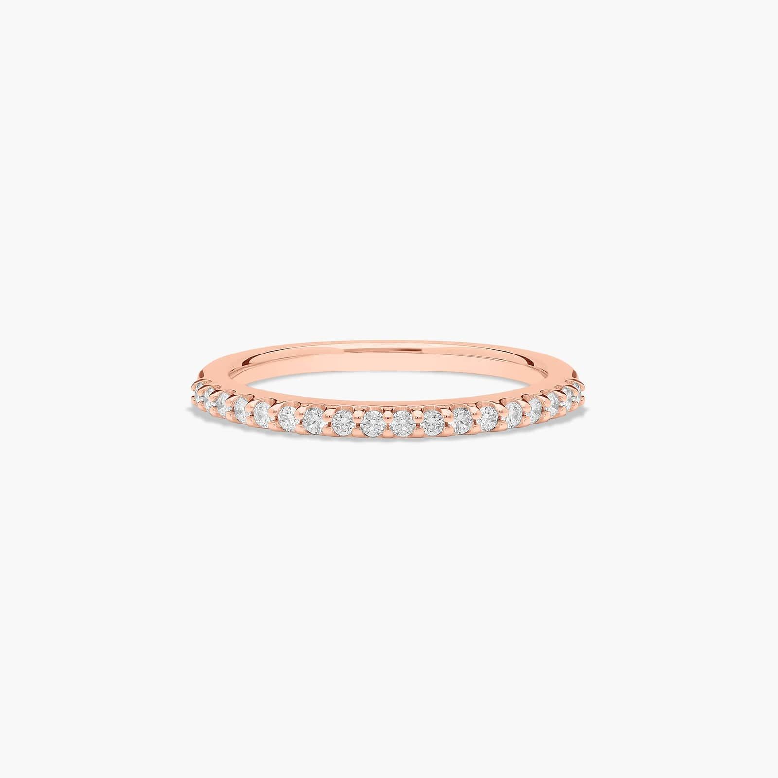 Pavé Diamond Wedding Ring In 14K Rose Gold (2.00mm)