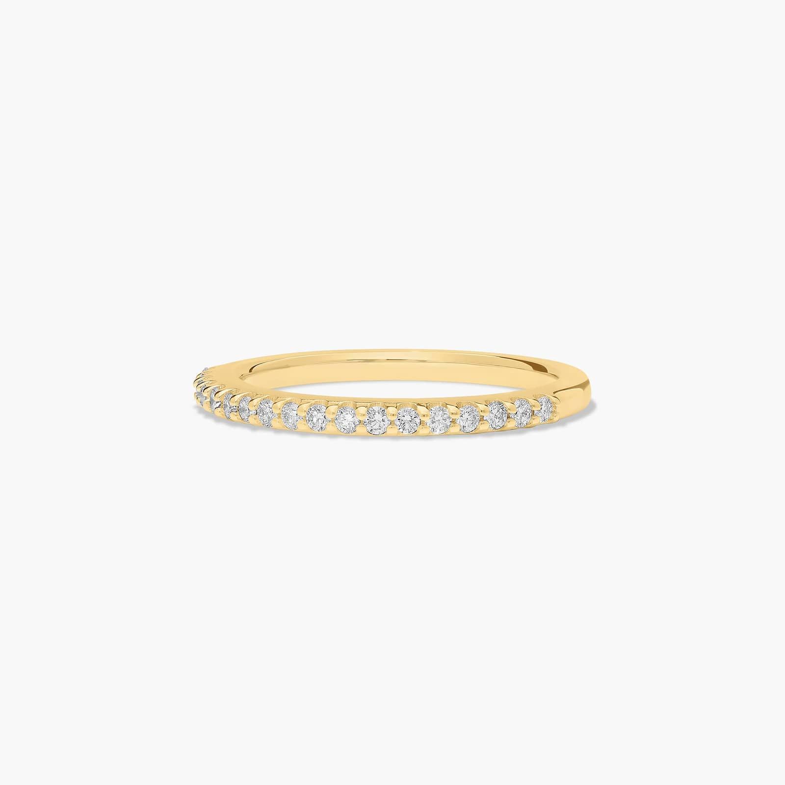 Pavé Diamond Wedding Ring In 14K Yellow Gold (2.00mm)
