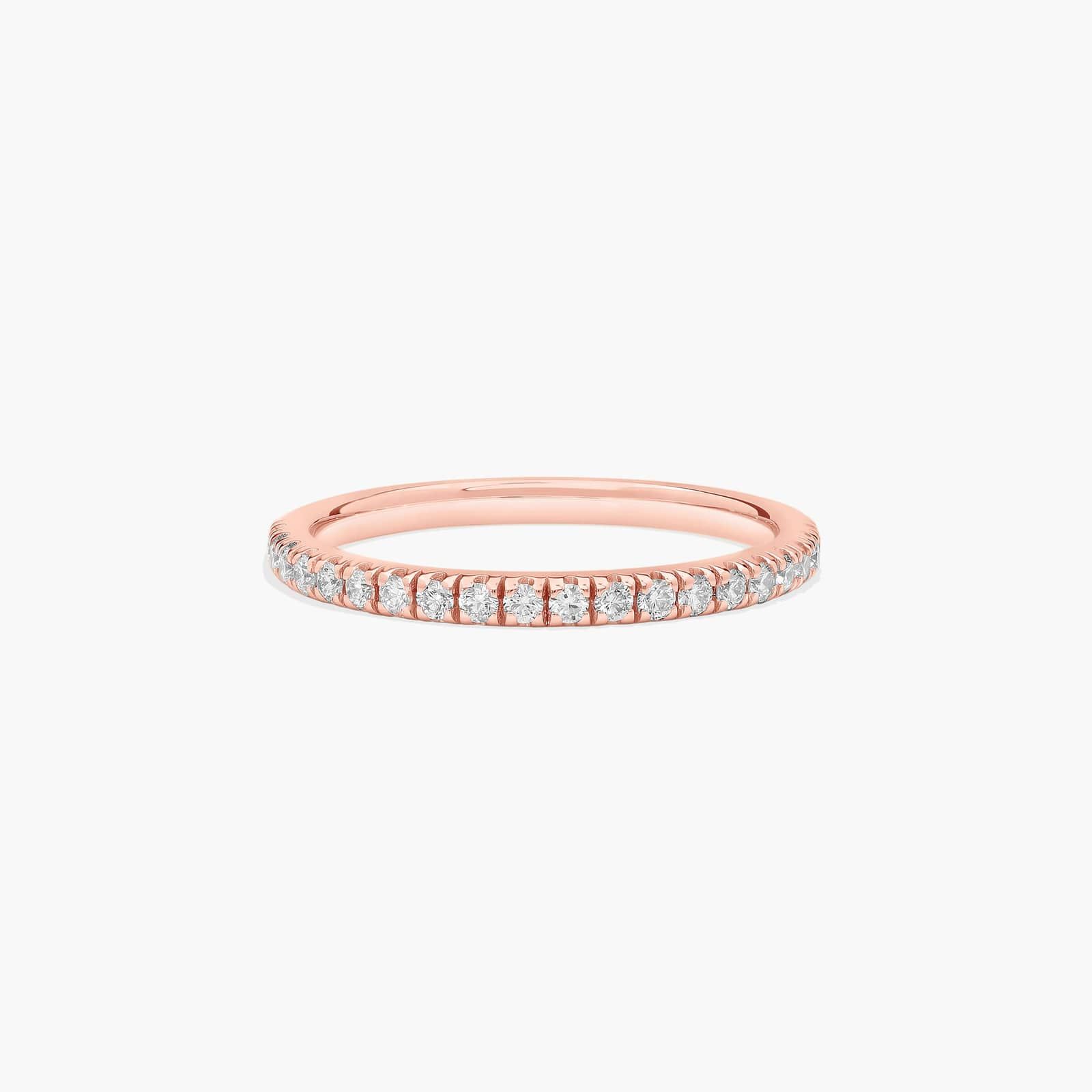 Pavé Diamond Wedding Ring In 14K Rose Gold (2.00mm)