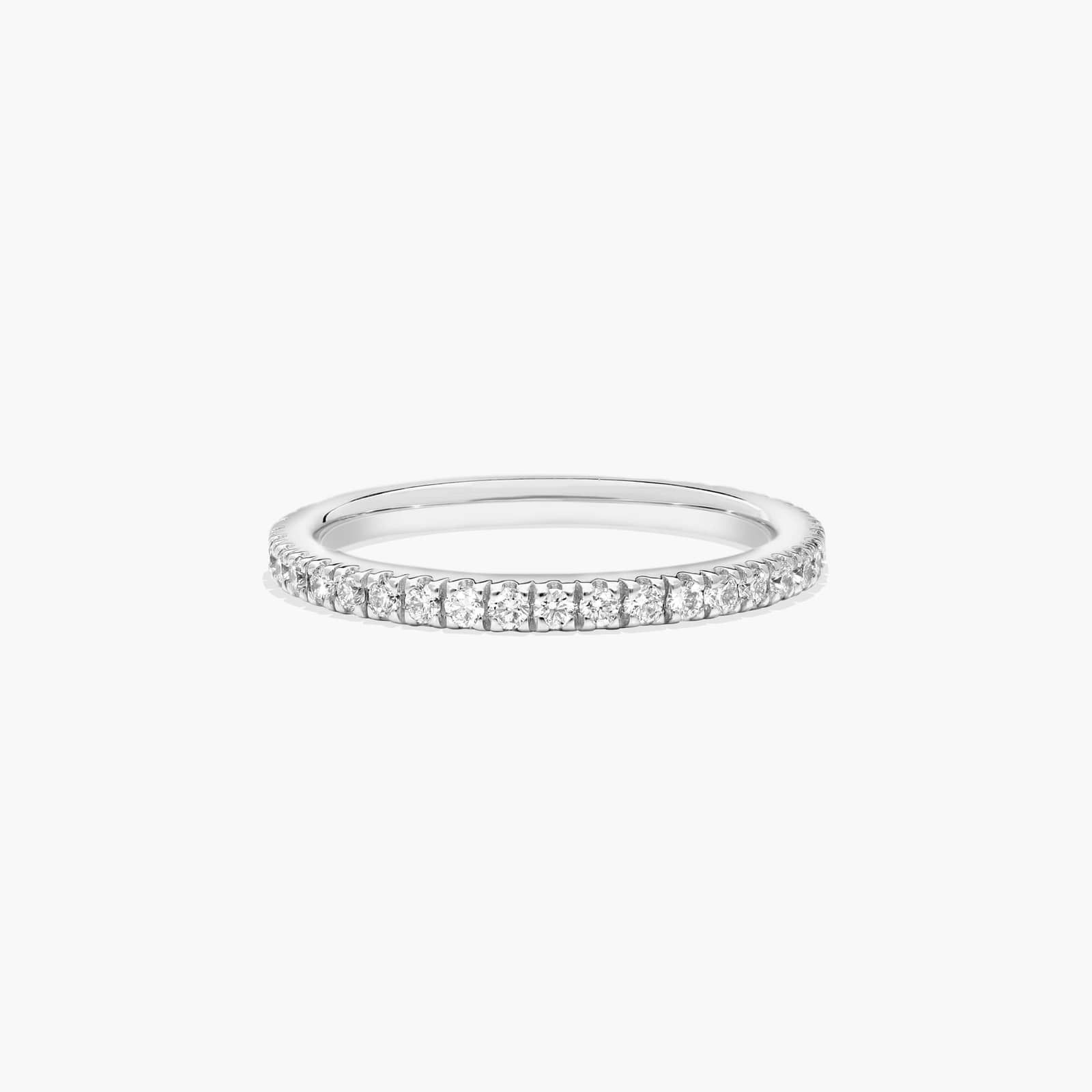 Pavé Diamond Wedding Ring In Platinum (2.00mm)