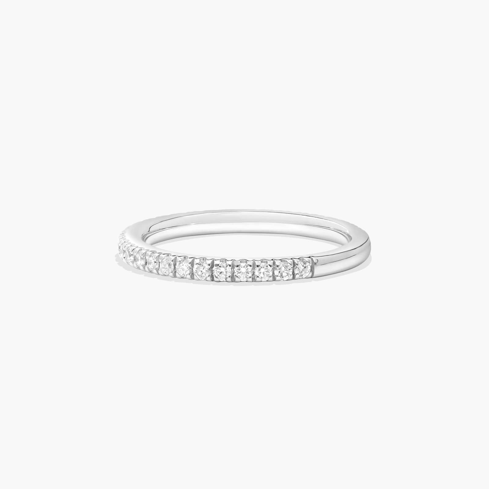 Pavé Diamond Wedding Ring In Platinum (2.00mm)