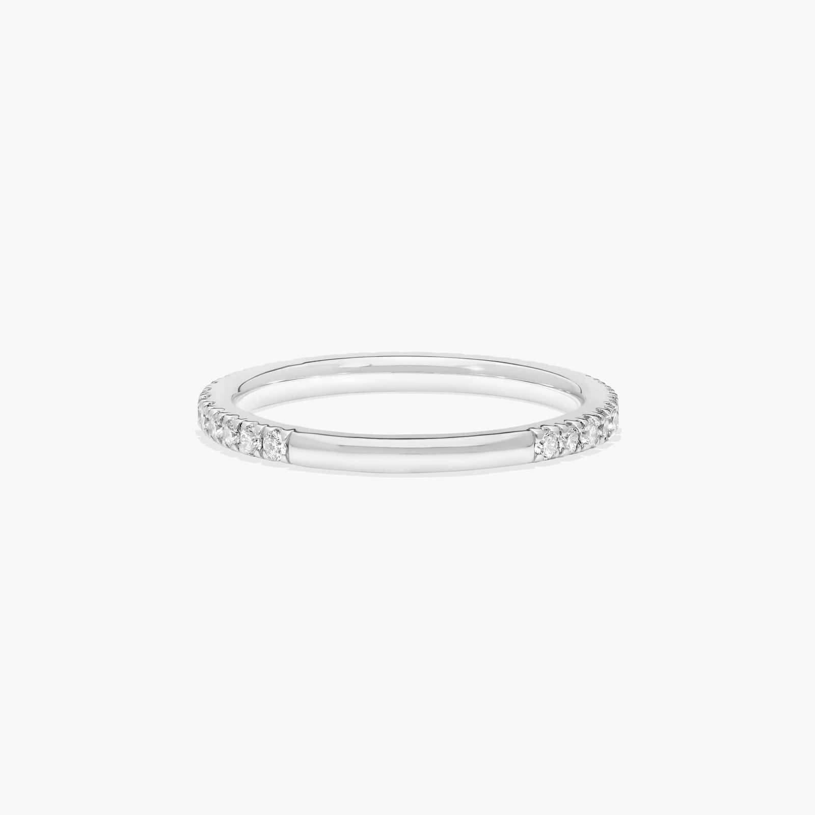 Pavé Diamond Wedding Ring In Platinum (2.00mm)