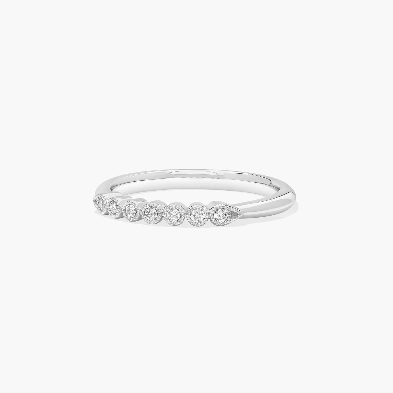 Beaded Bezel Diamond Wedding Ring In Platinum (2.00mm)