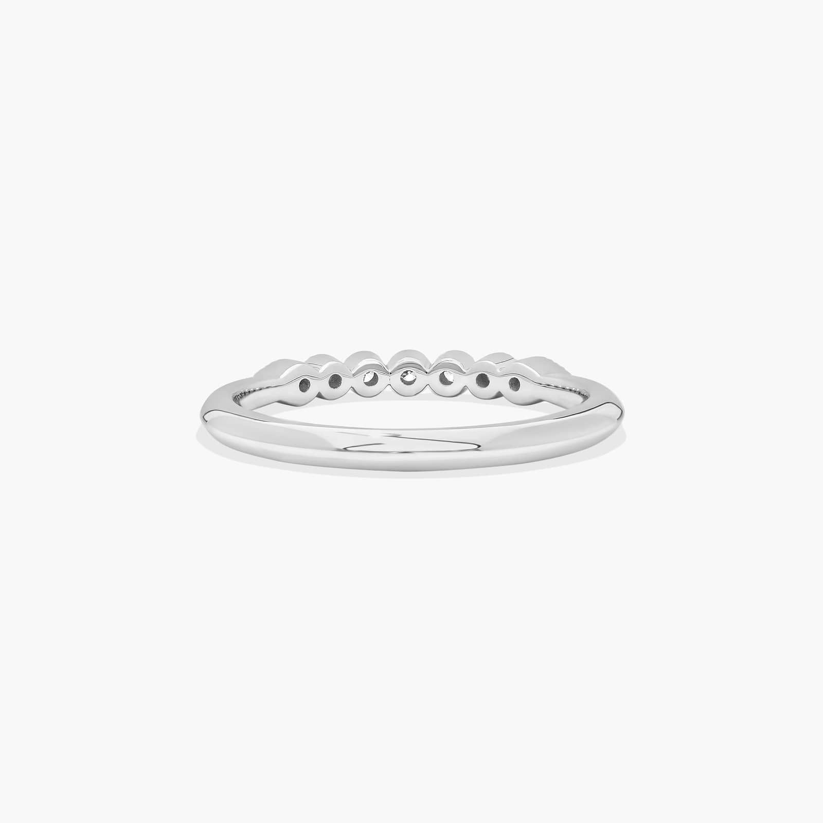 Beaded Bezel Diamond Wedding Ring In Platinum (2.00mm)