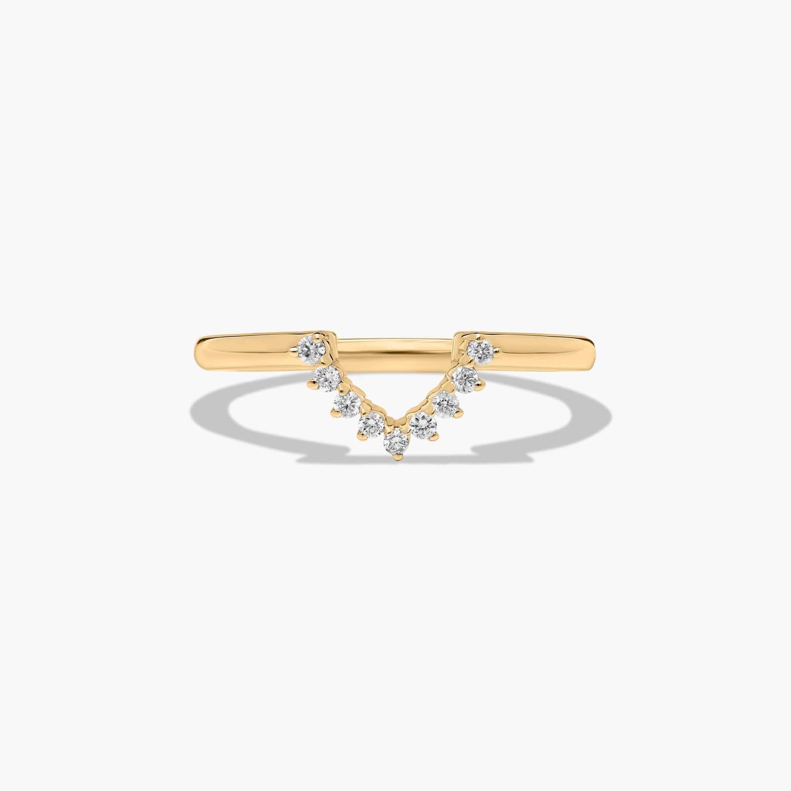 Tiara Diamond Wedding Ring In 14K Yellow Gold (2.00mm)