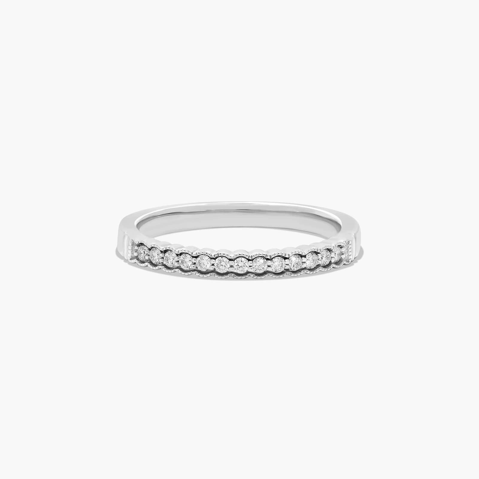 Regal Diamond Wedding Ring In 14K White Gold (2.20mm)