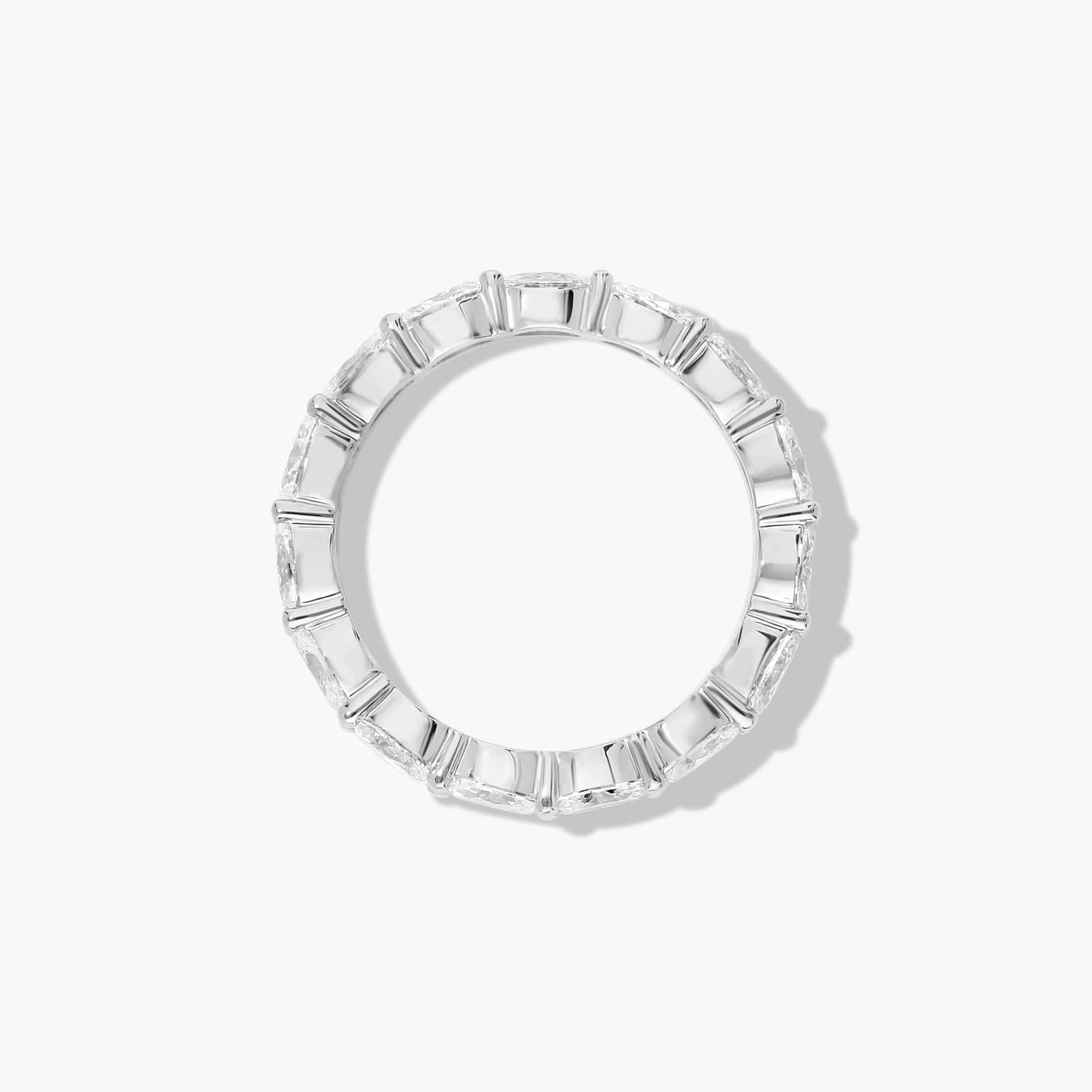 East West Eternity Ring With Oval Cut Diamonds In 18K White Gold (2.00mm)