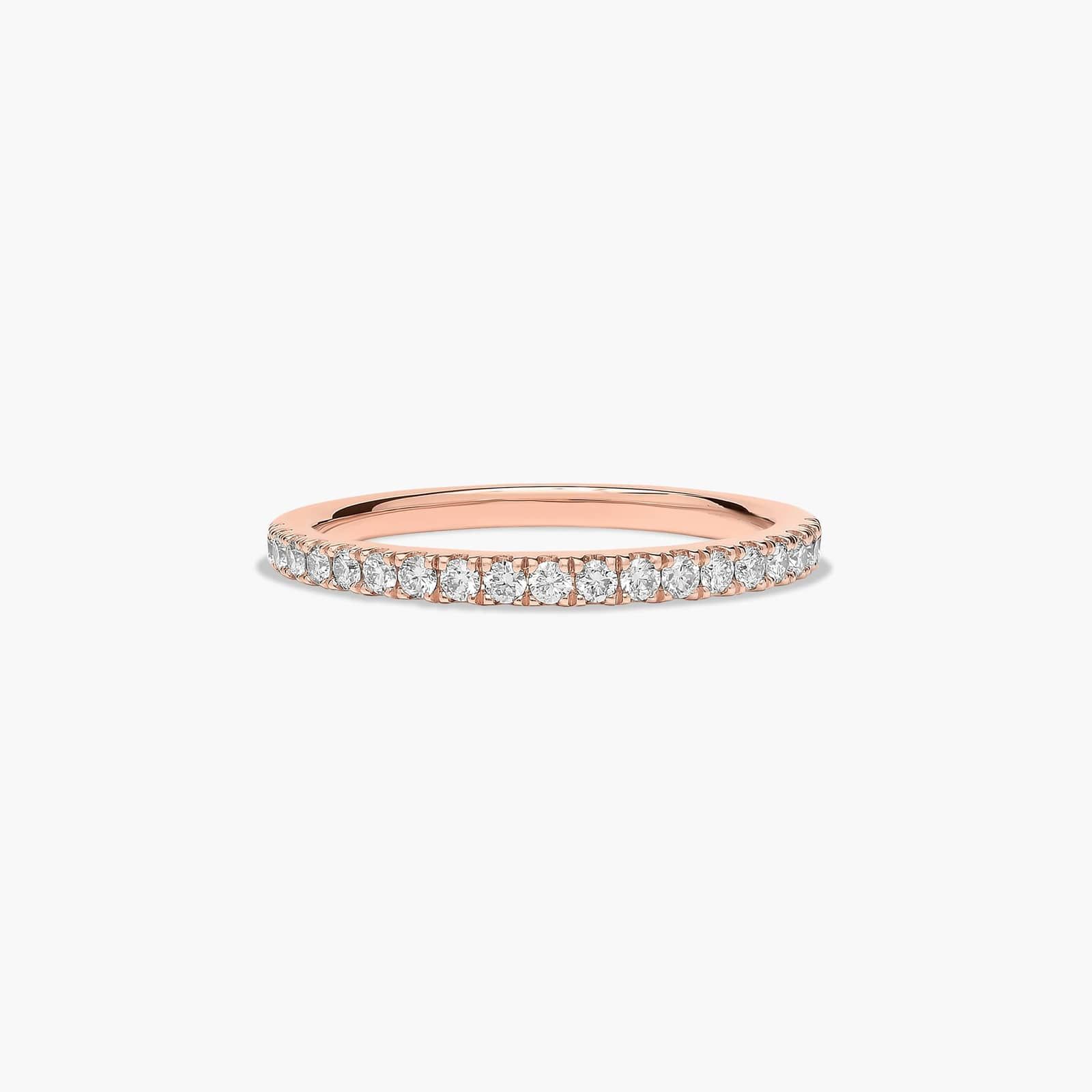 Pavé Diamond Wedding Ring In 14K Rose Gold (1.50mm)