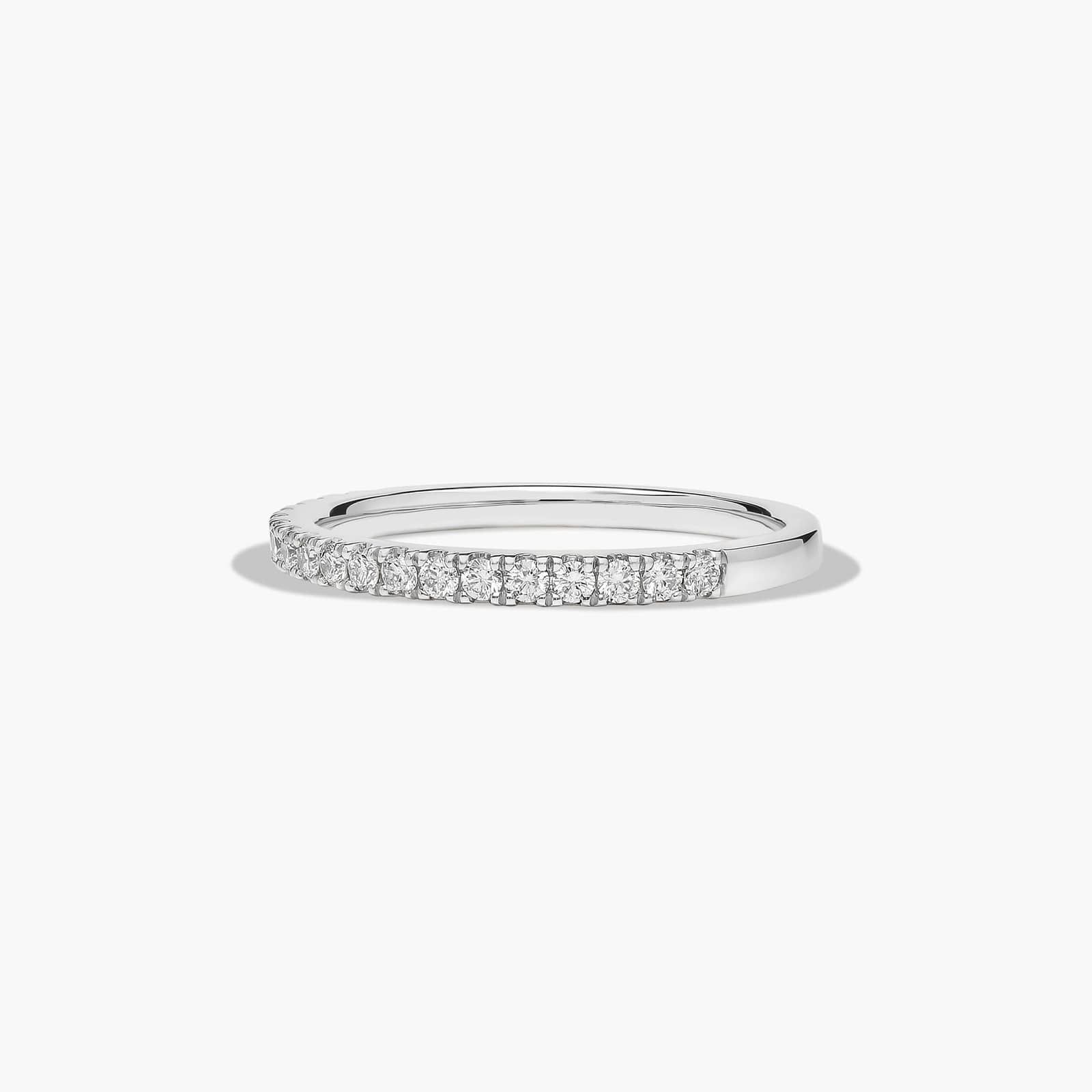 Pavé Diamond Wedding Ring In 18K White Gold (1.50mm)