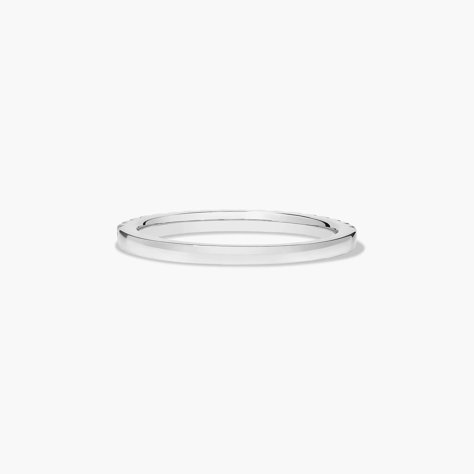 Pavé Diamond Wedding Ring In 18K White Gold (1.50mm)