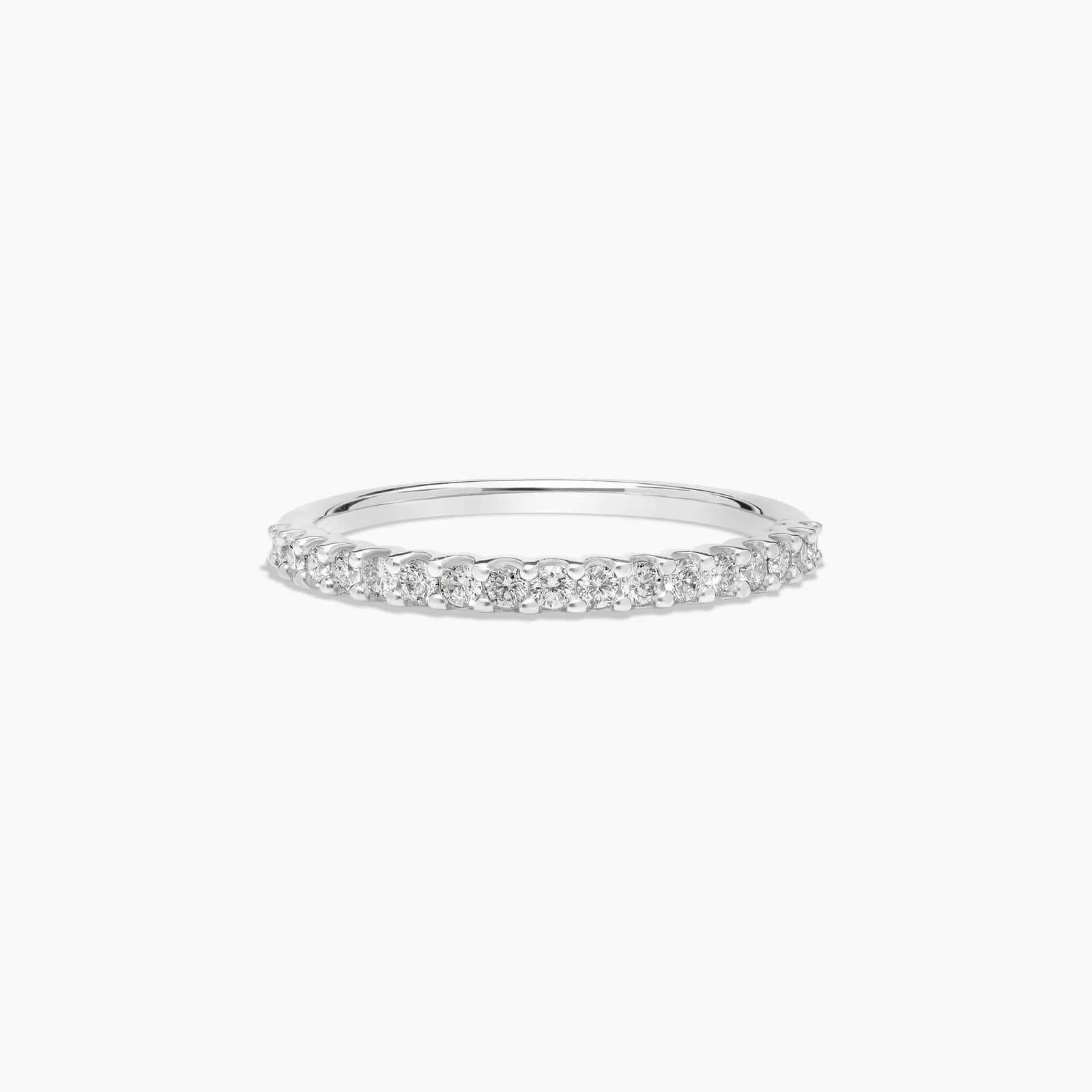Shared Prong Thirteen Stone Contour Diamond Wedding Ring In Platinum (2.00mm)
