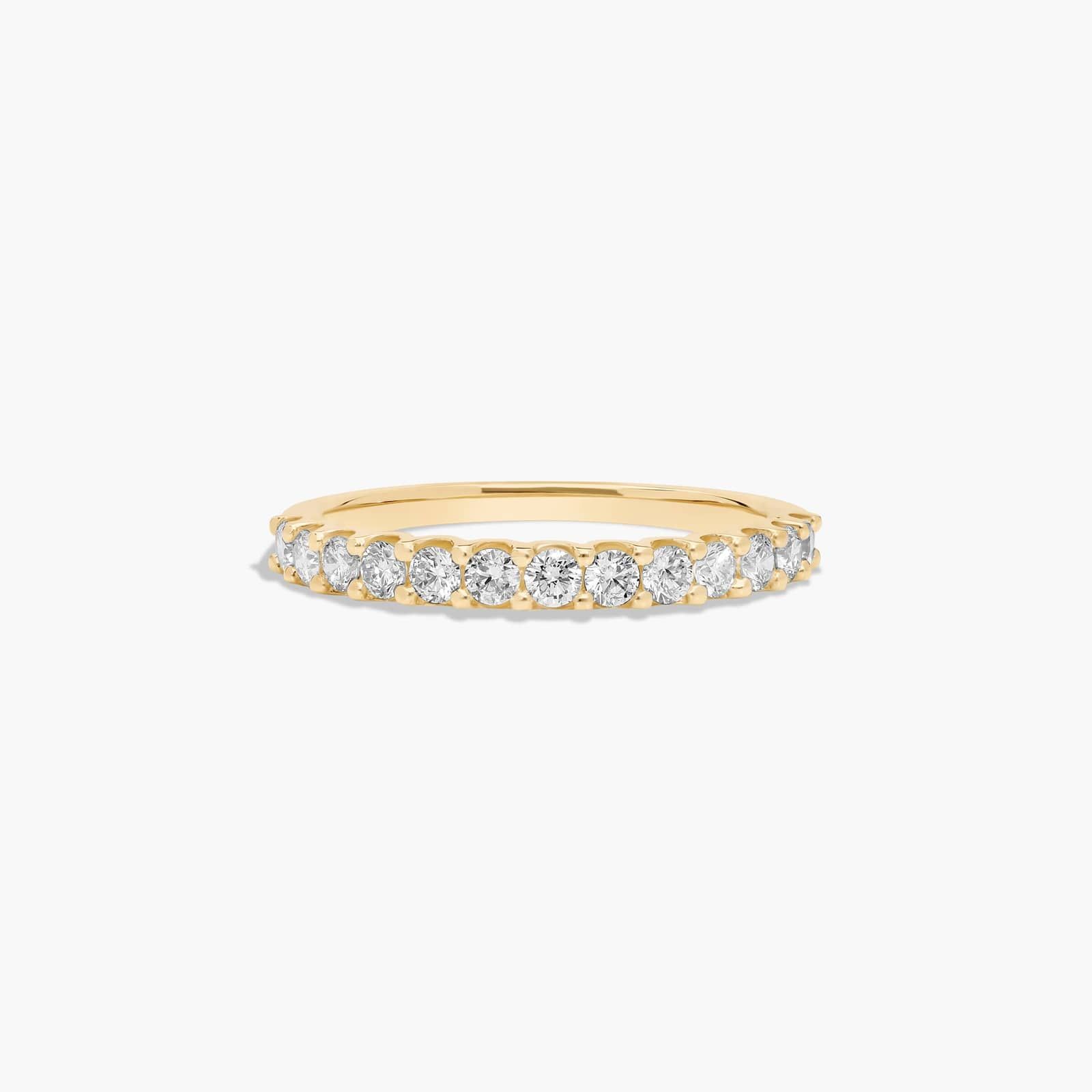 Shared Prong Petite Contour Wedding Ring In 18K Yellow Gold (1.50mm)