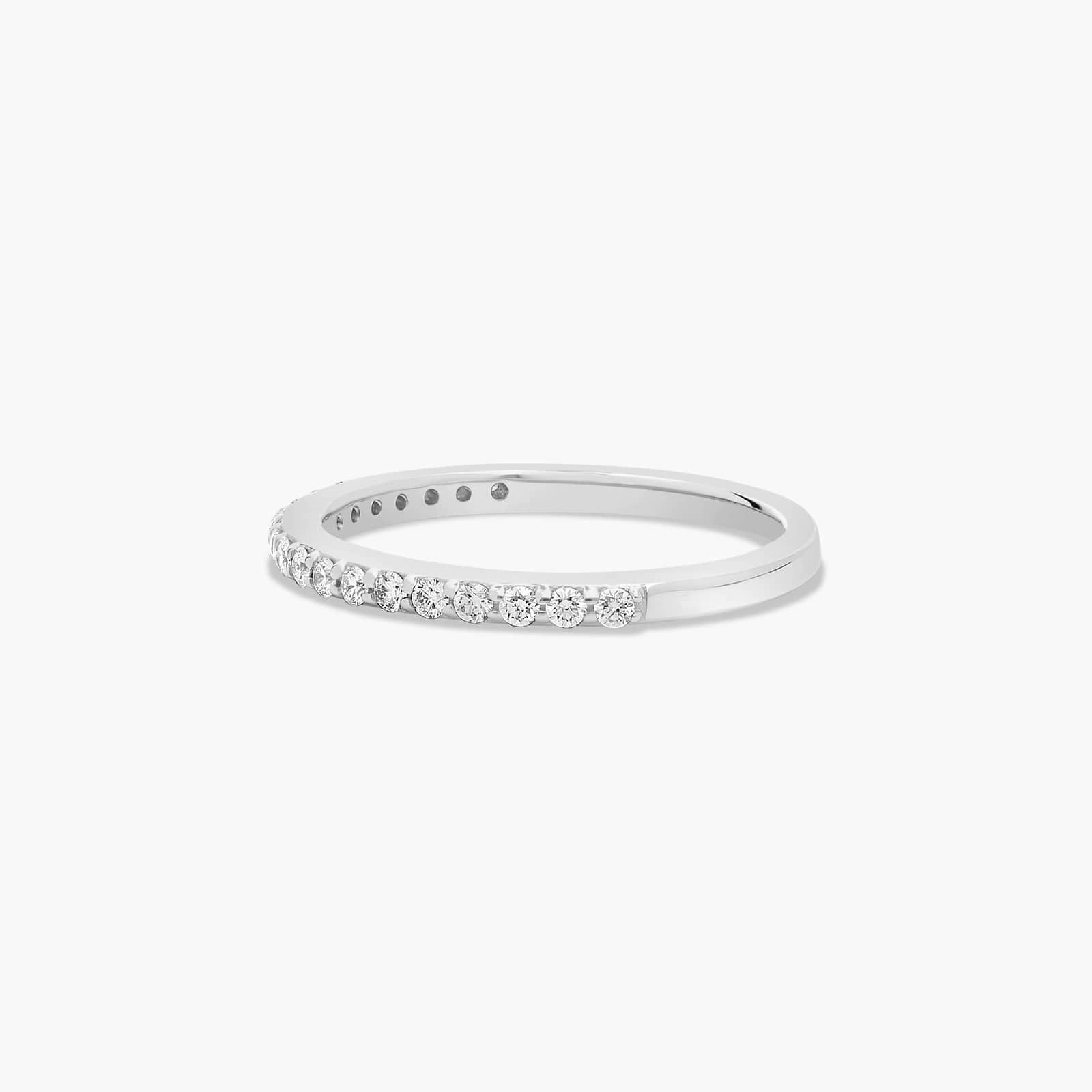 Antique Clover Pavé Diamond Wedding Ring In Platinum (2.00mm)
