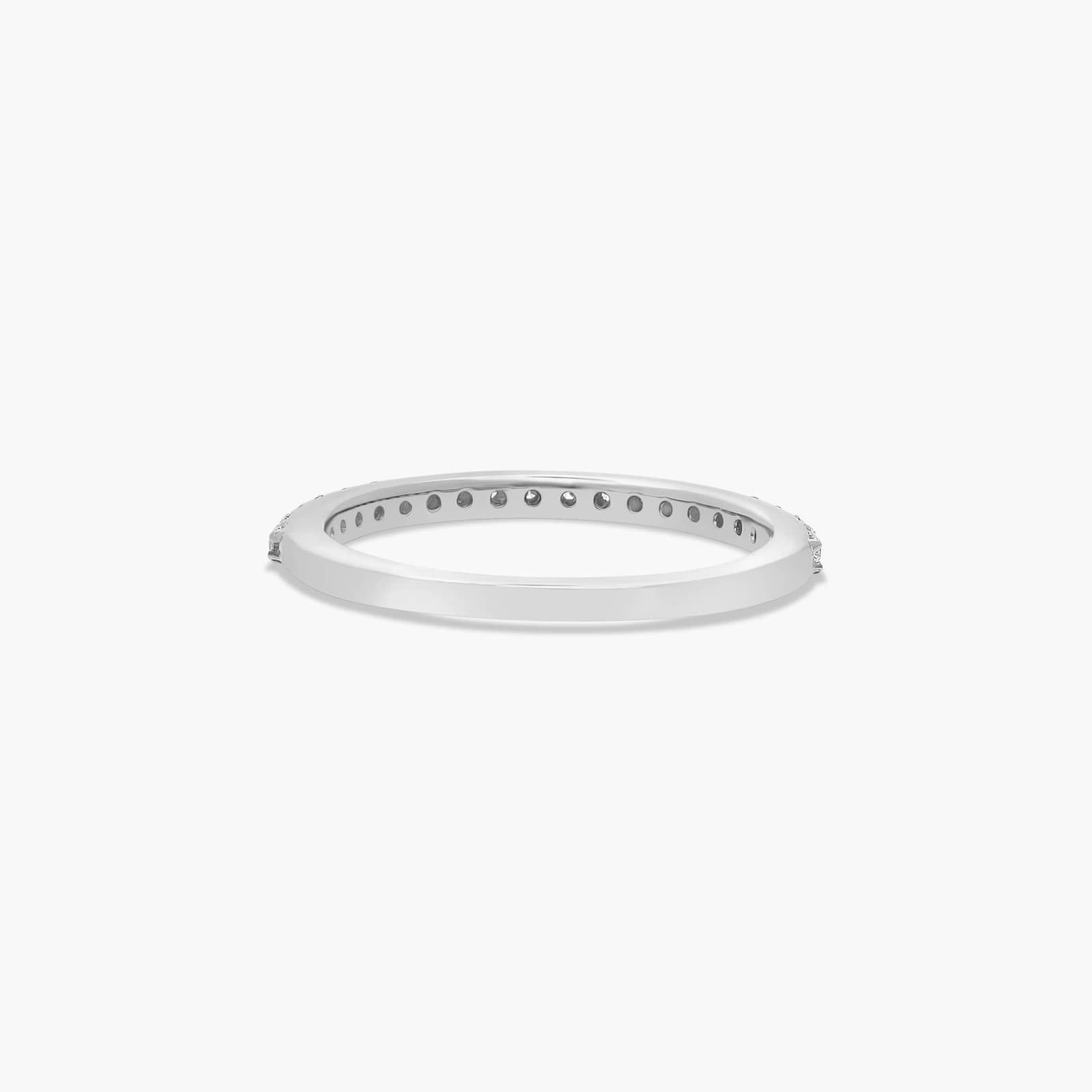 Antique Clover Pavé Diamond Wedding Ring In Platinum (2.00mm)