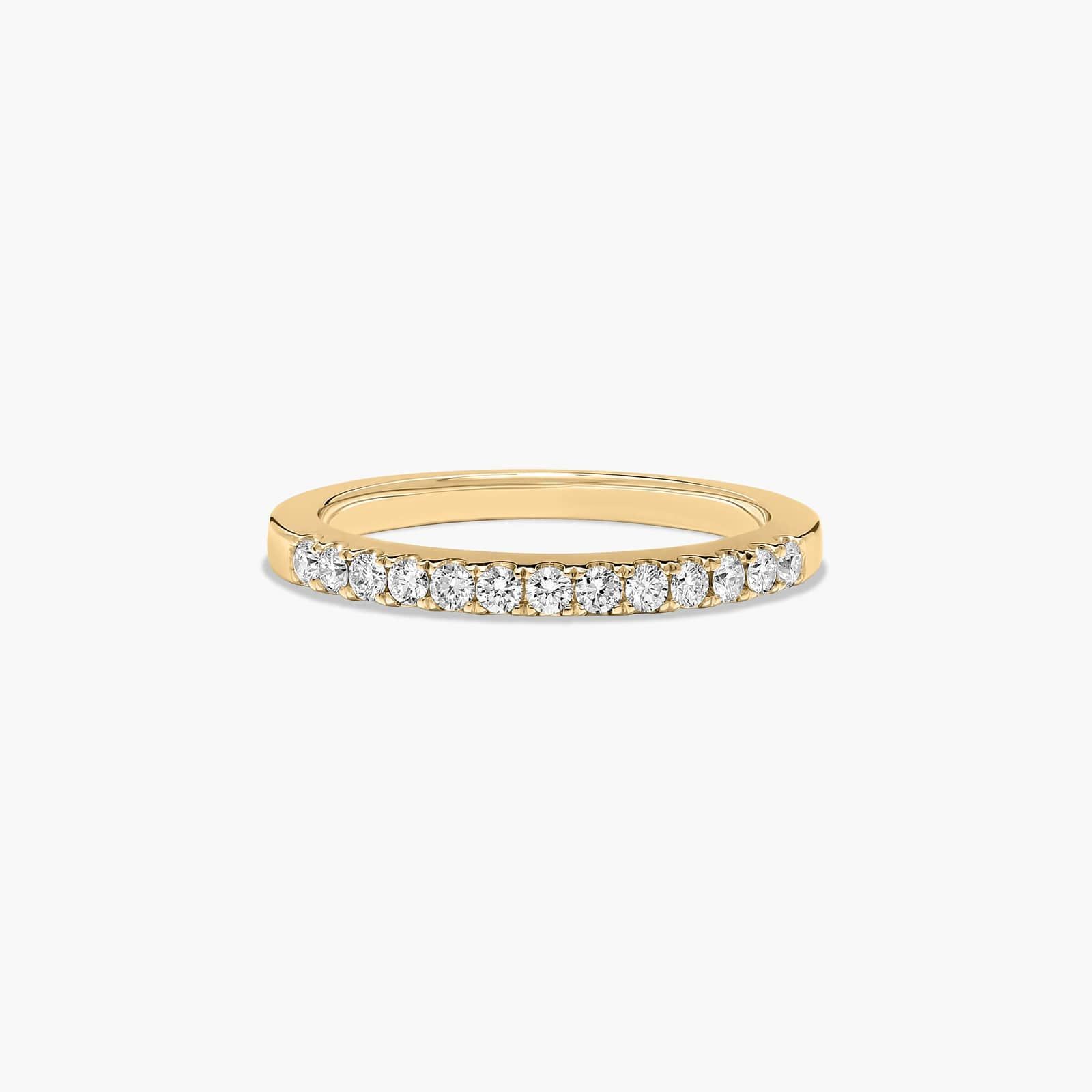 Micro Pavé Diamond Wedding Ring In 14K Yellow Gold (2.00mm)