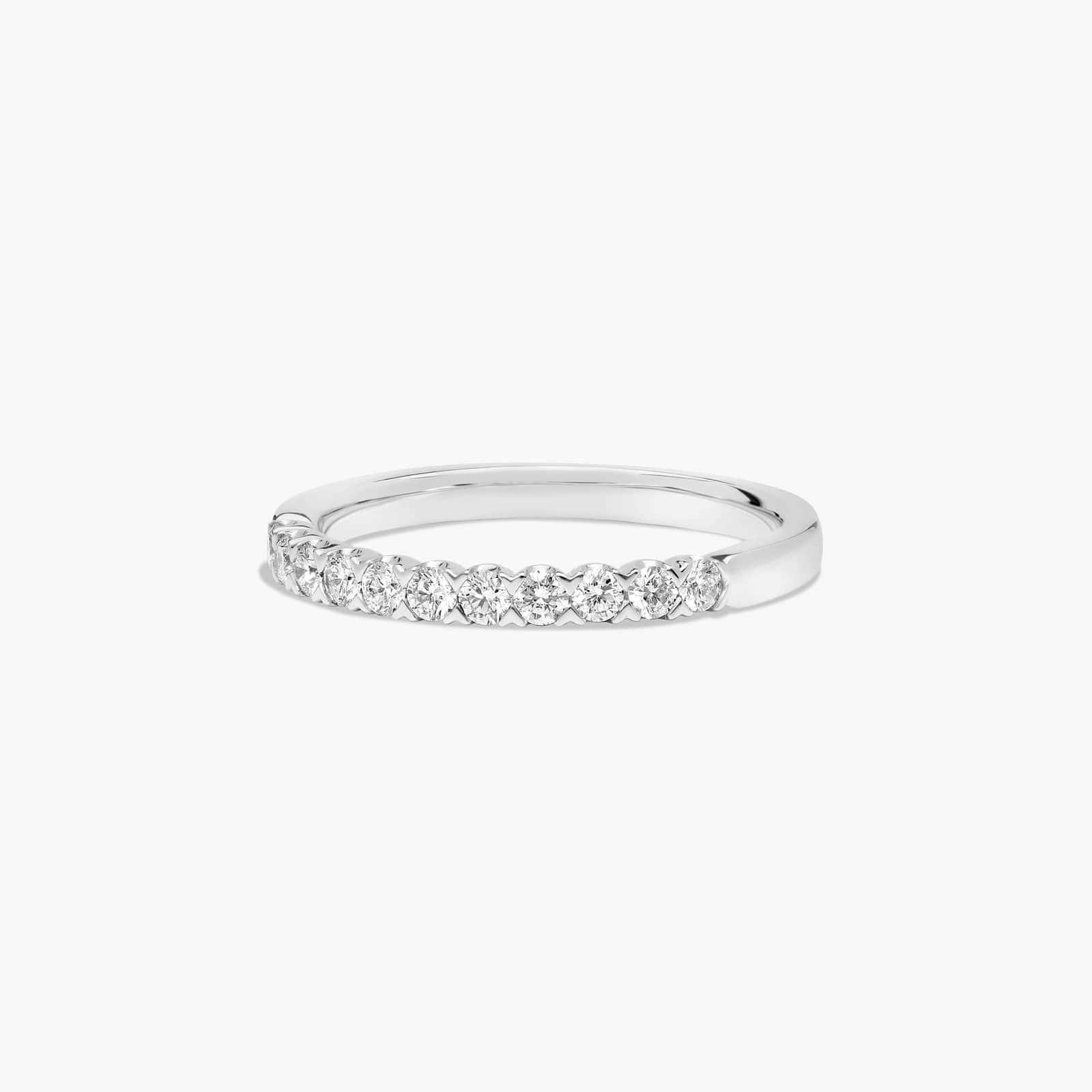 Fishtail Diamond Wedding Ring In Platinum (2.00mm)