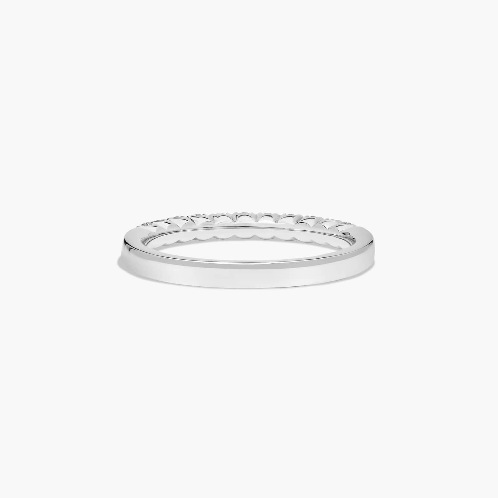 Fishtail Diamond Wedding Ring In Platinum (2.00mm)
