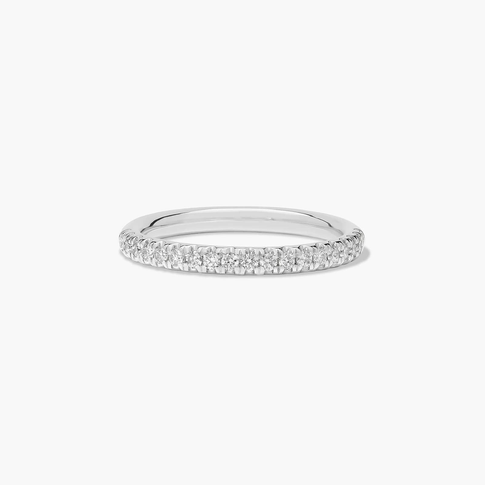Diamond Wedding Ring In 18K White Gold (2.00mm)