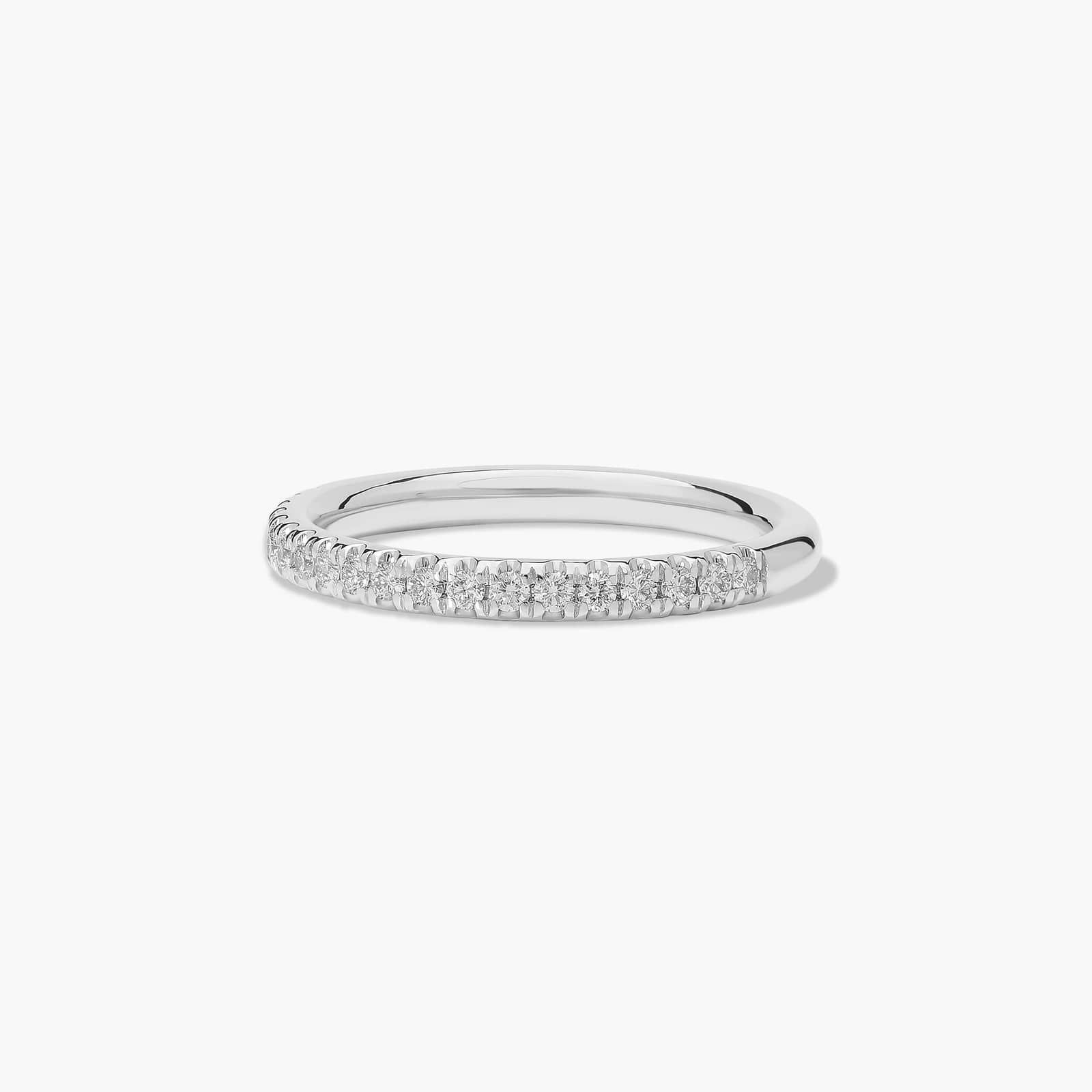 Diamond Wedding Ring In 18K White Gold (2.00mm)