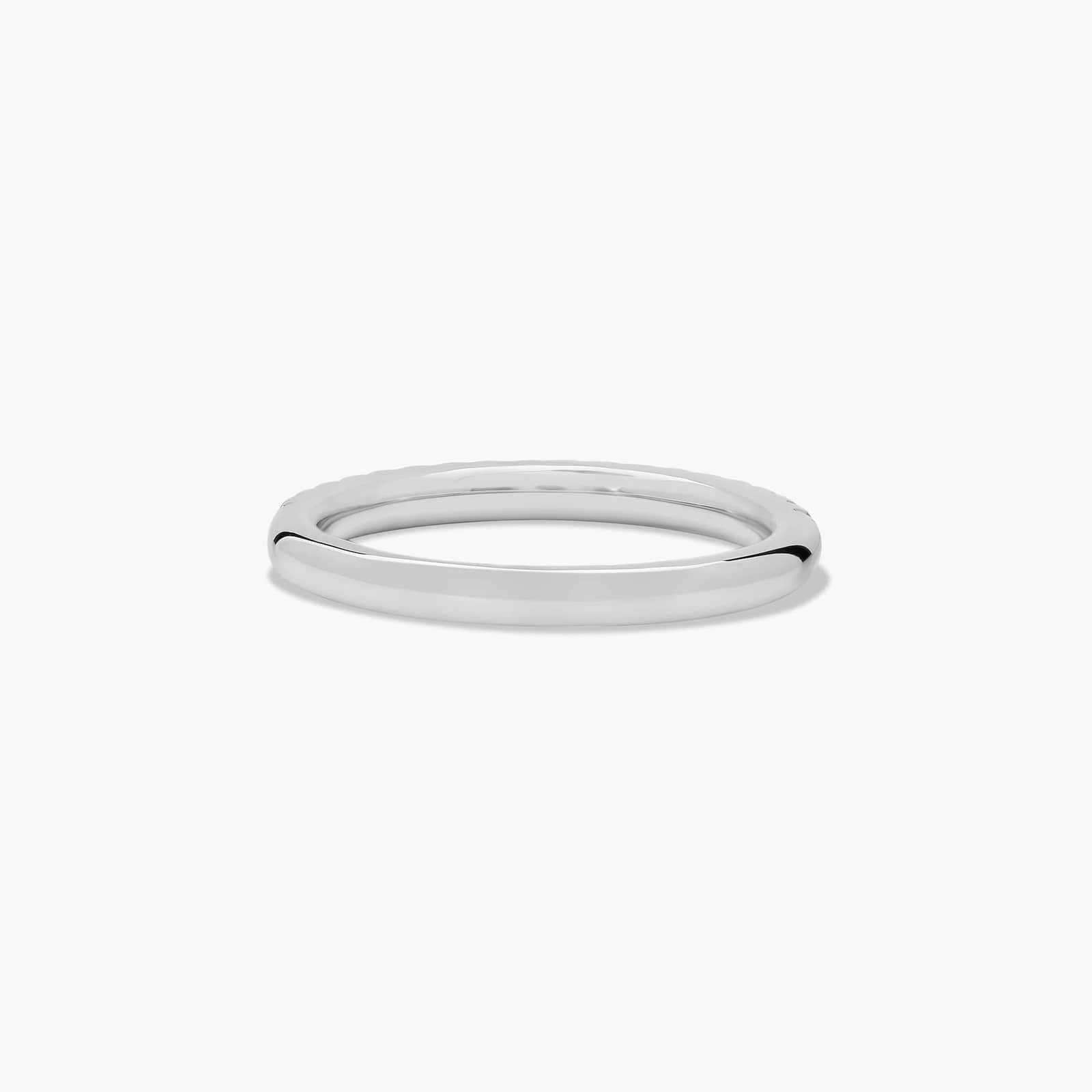 Diamond Wedding Ring In 18K White Gold (2.00mm)