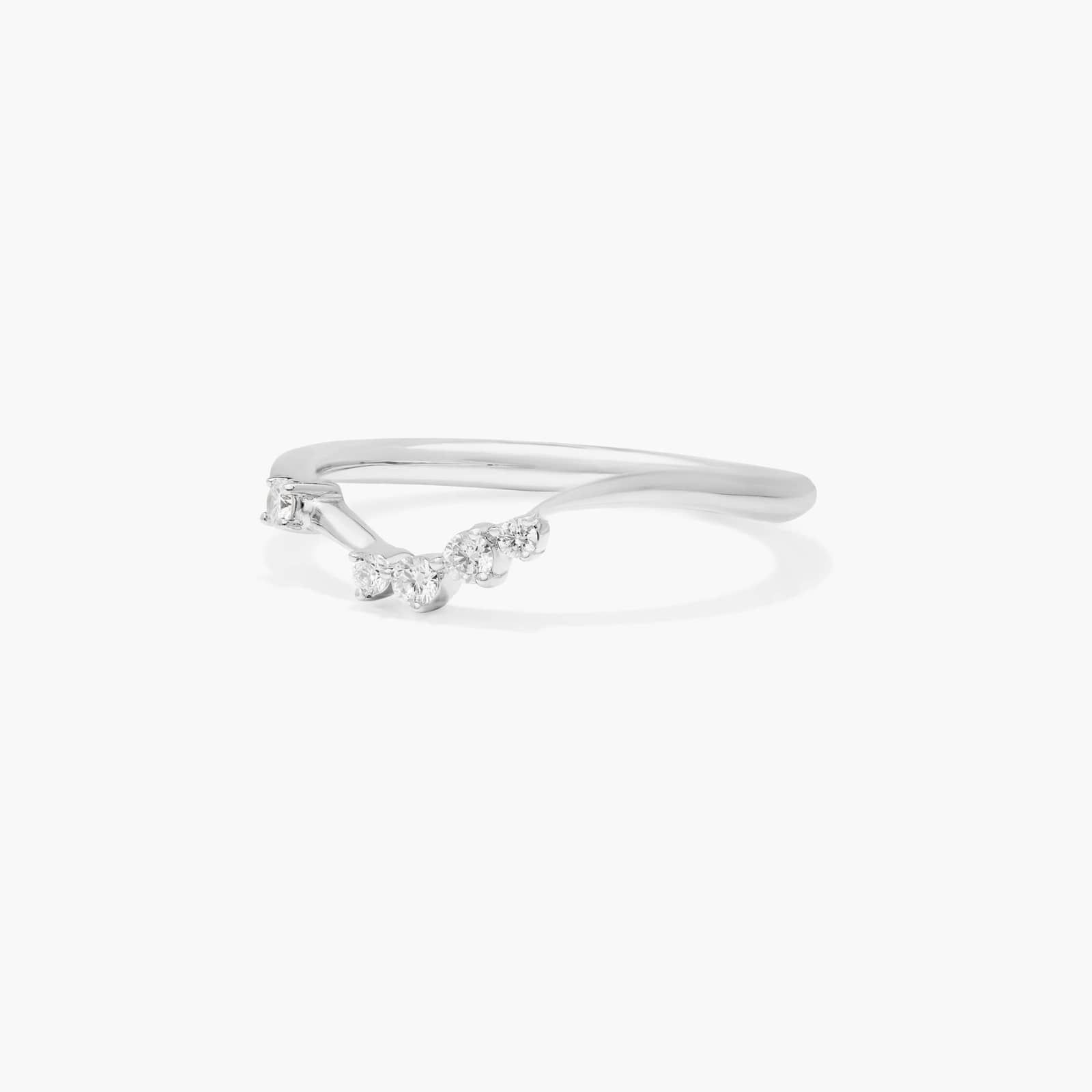 Scattered Blooms Diamond Wedding Ring In 18K White Gold (2.00mm)