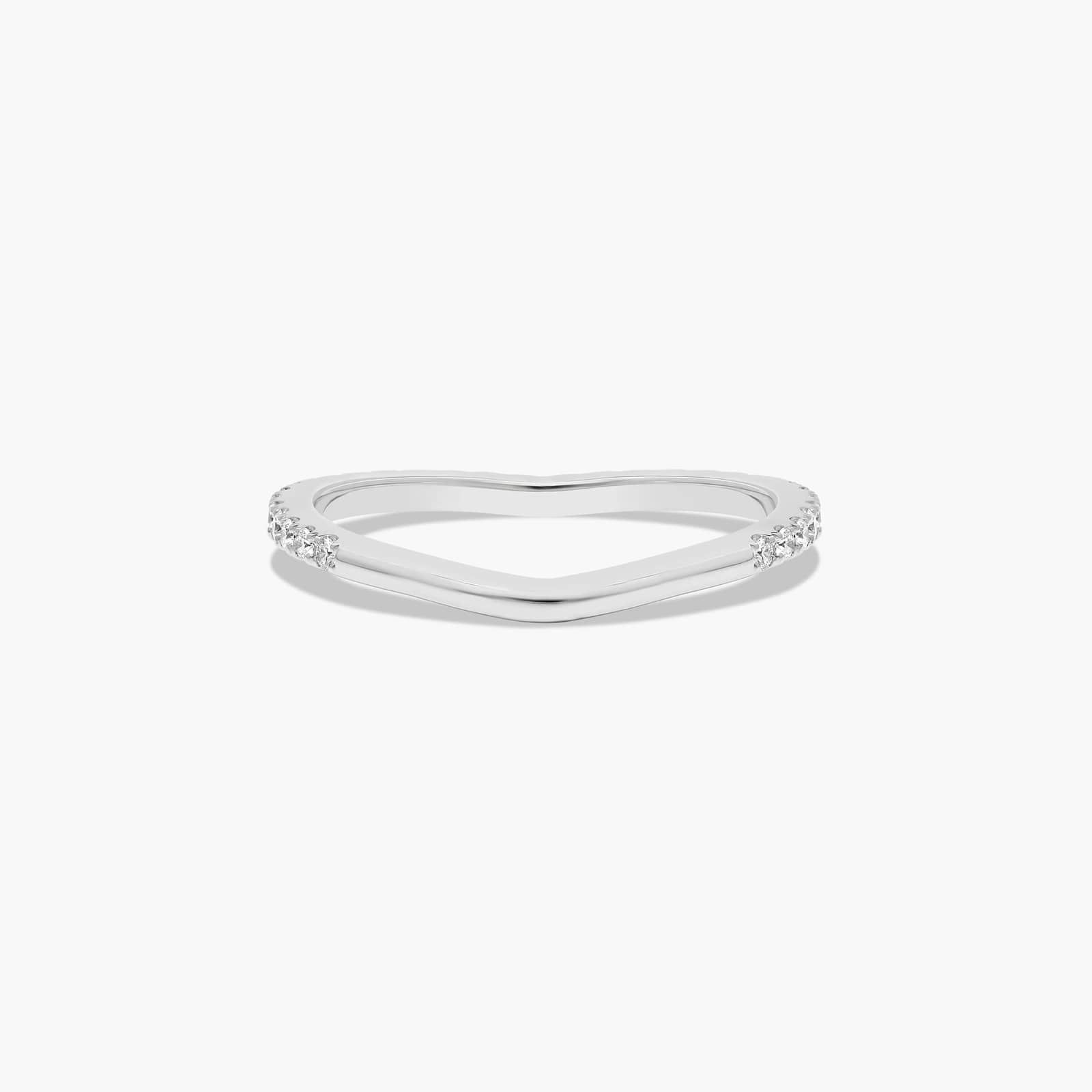 Crest Diamond Wedding Ring In Platinum (1.50mm)