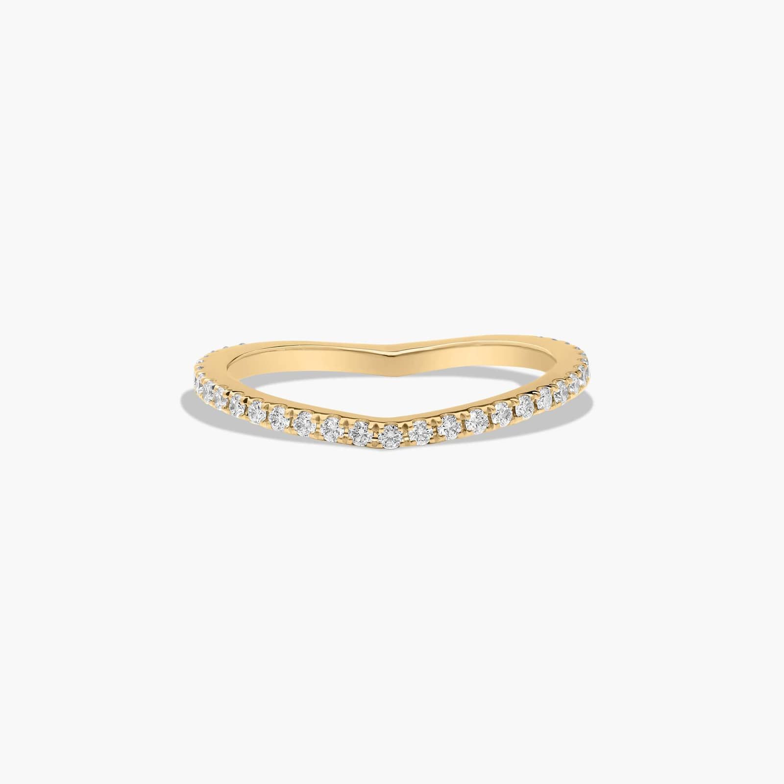 Crest Diamond Wedding Ring In 14K Yellow Gold (1.50mm)