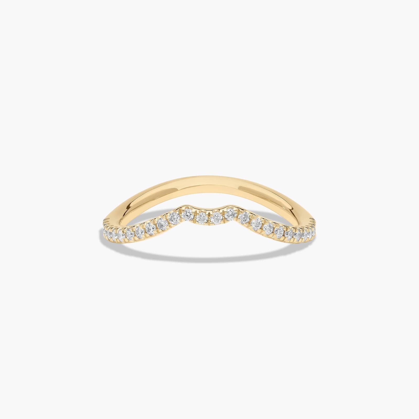 Cascade Diamond Wedding Ring In 18K Yellow Gold (1.50mm)