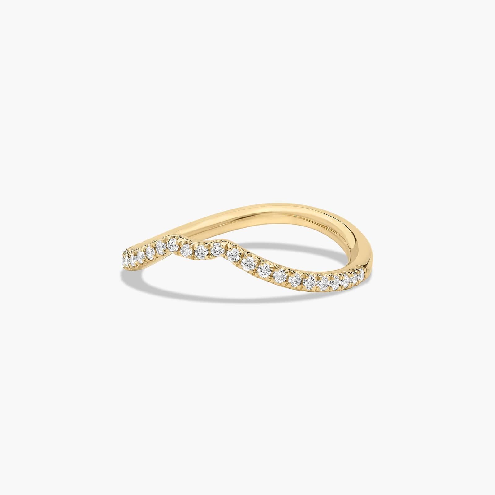 Cascade Diamond Wedding Ring In 18K Yellow Gold (1.50mm)