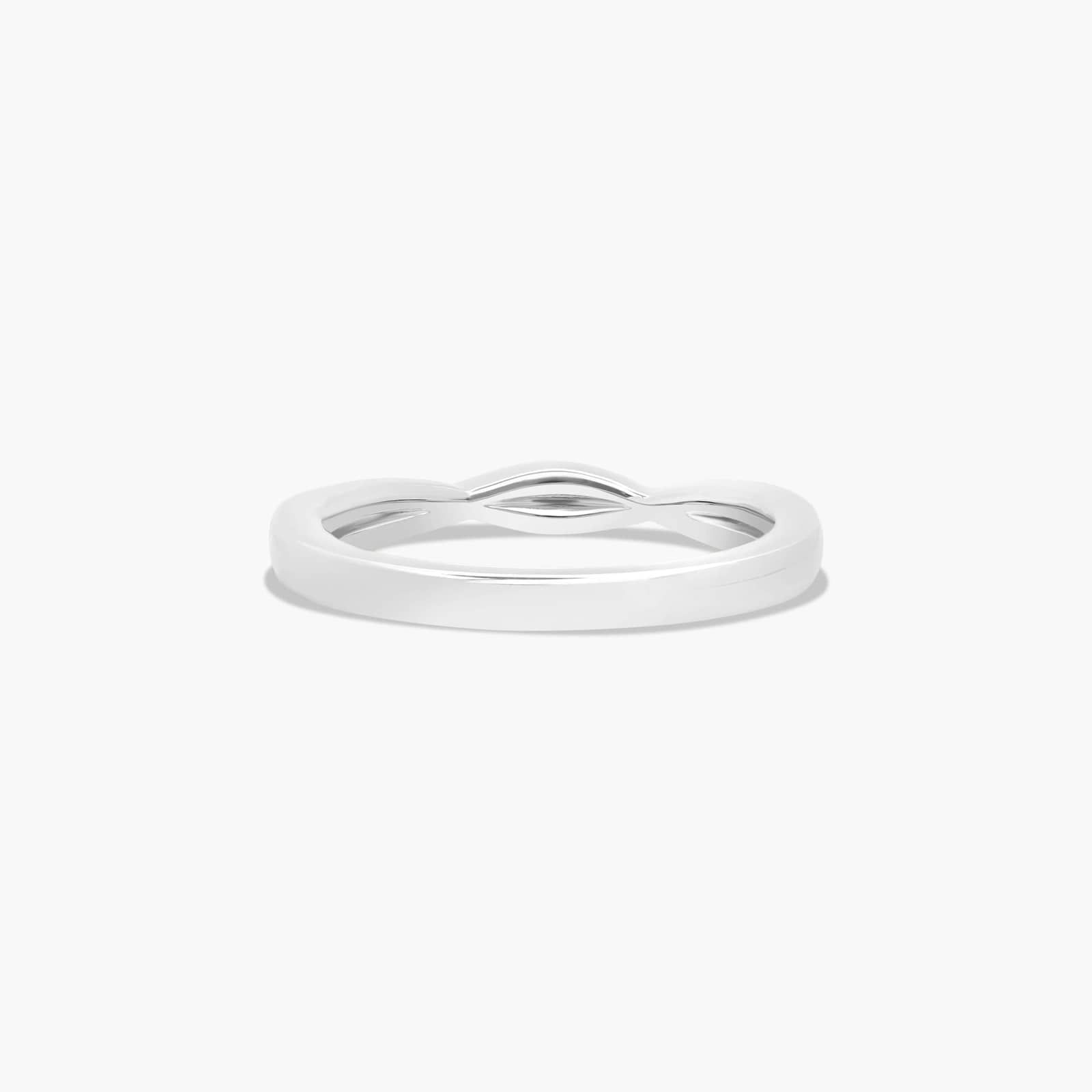 Vintage Ribbon Wedding Ring In 14K White Gold (2.00mm)