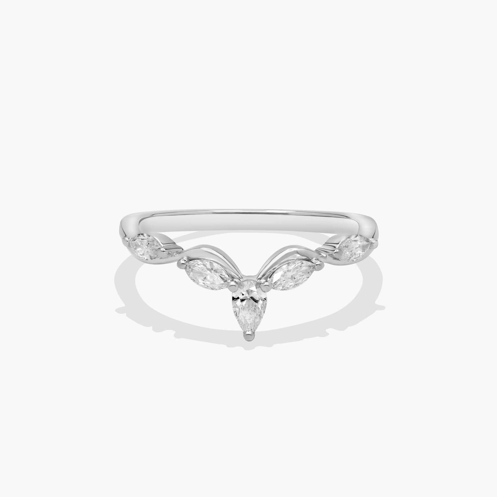 Floral Vine Diamond Wedding Ring In Platinum (1.50mm)