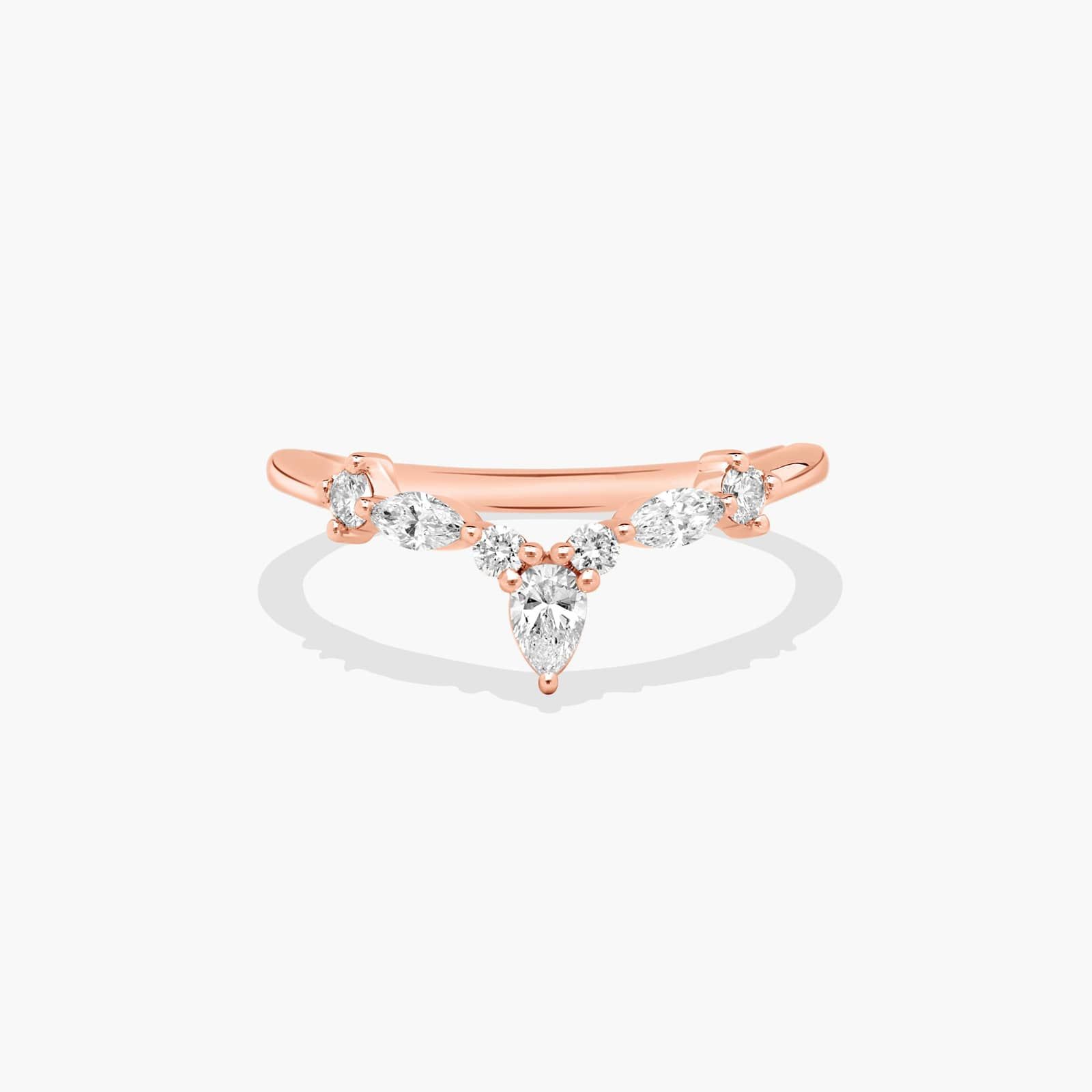 Contour Diamond Wedding Ring In 14K Rose Gold (2.00mm)