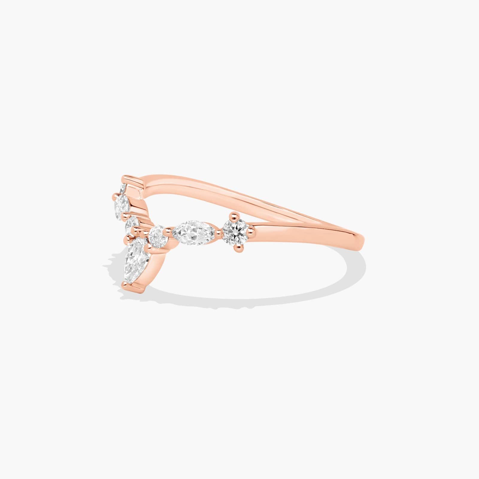 Contour Diamond Wedding Ring In 14K Rose Gold (2.00mm)