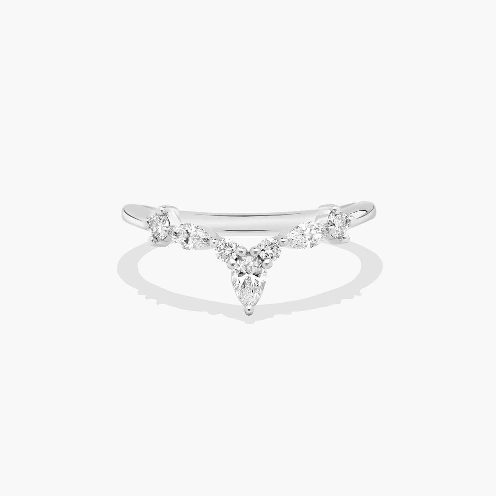 Contour Diamond Wedding Ring In Platinum (2.00mm)