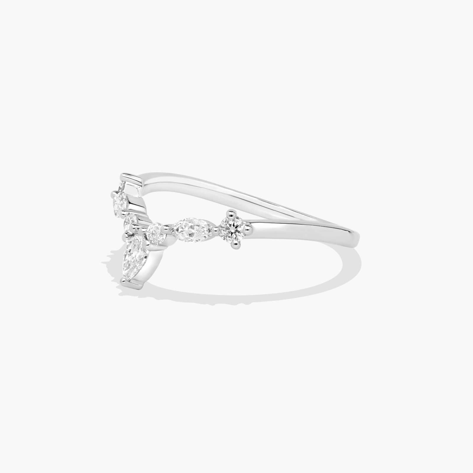 Contour Diamond Wedding Ring In Platinum (2.00mm)